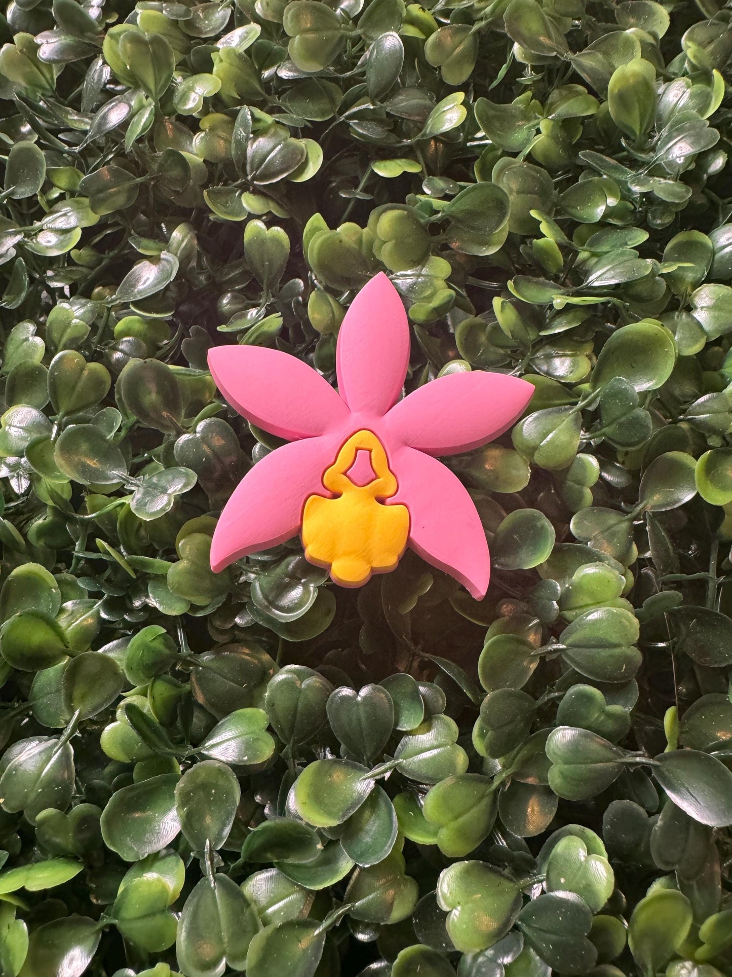 Cattleya Pink Orchid Flower Charm for Purse - Bogg Compatible Charms