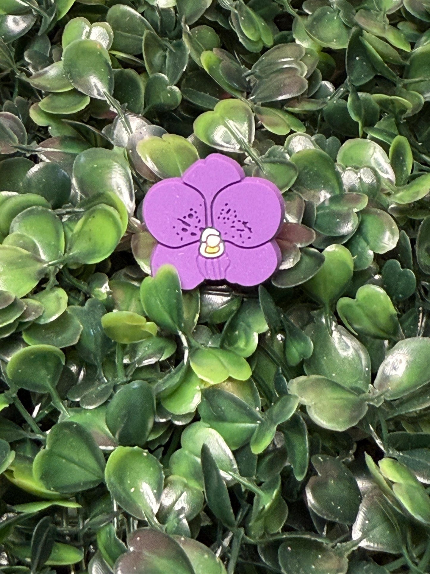 Flower Bogg Bag Charms • Bogg Bag Buttons • Bogg Bag Accessories • Vanda Purple Orchid Flower Charm for Purse