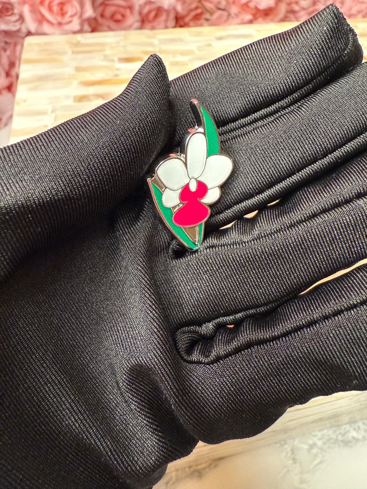 Plant Enamel Pin- Cattleya Orchid Flower Enamel Pin β’ Floral Pin Collector Item β’ Orchid Charm β’ Pins and Badges