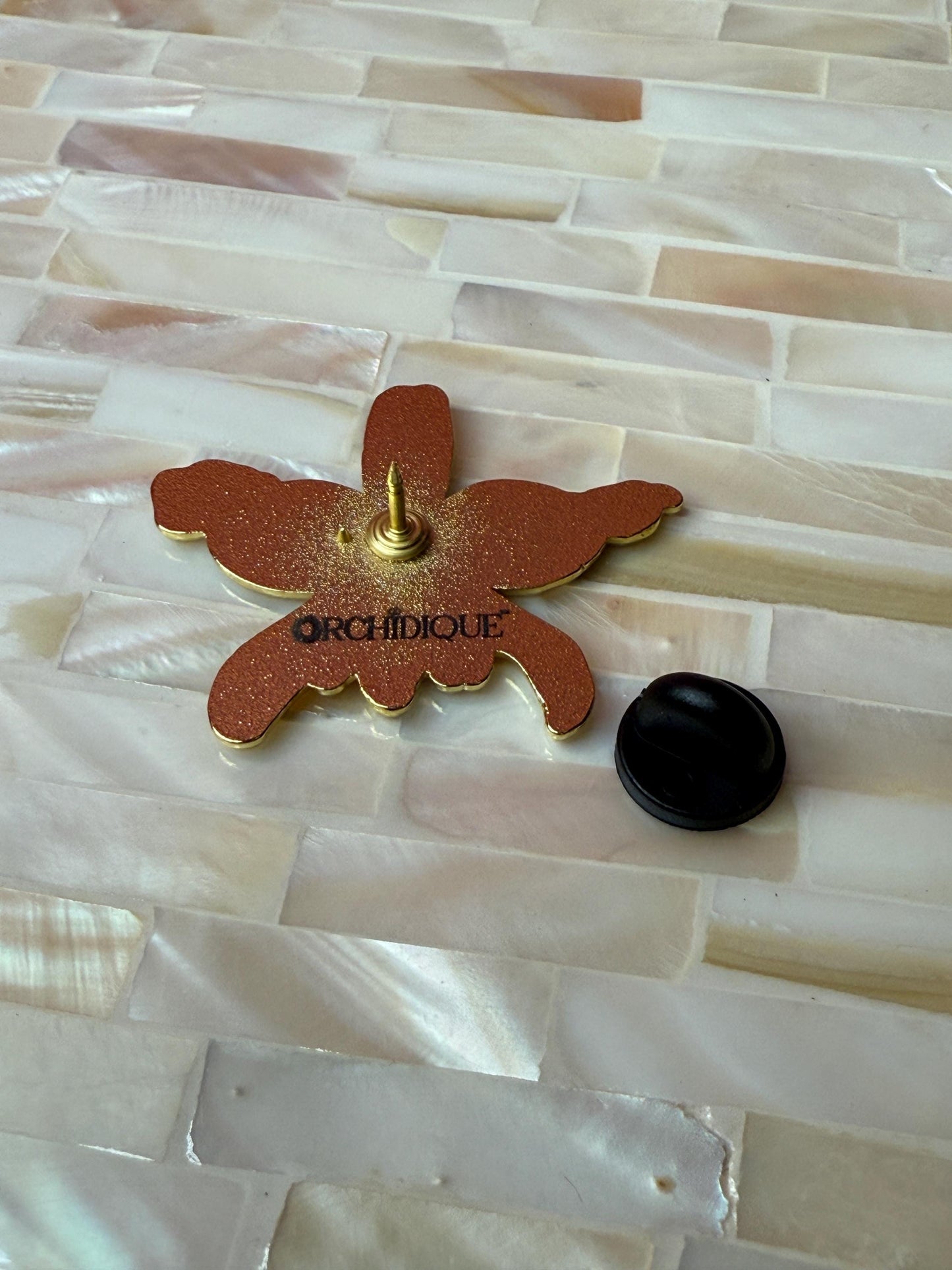Plant Enamel Pin- Cattleya Walkeriana Orchid Flower Enamel Pin β’ Floral Pin Collector Item β’ Orchid Charm β’ Pins and Badges