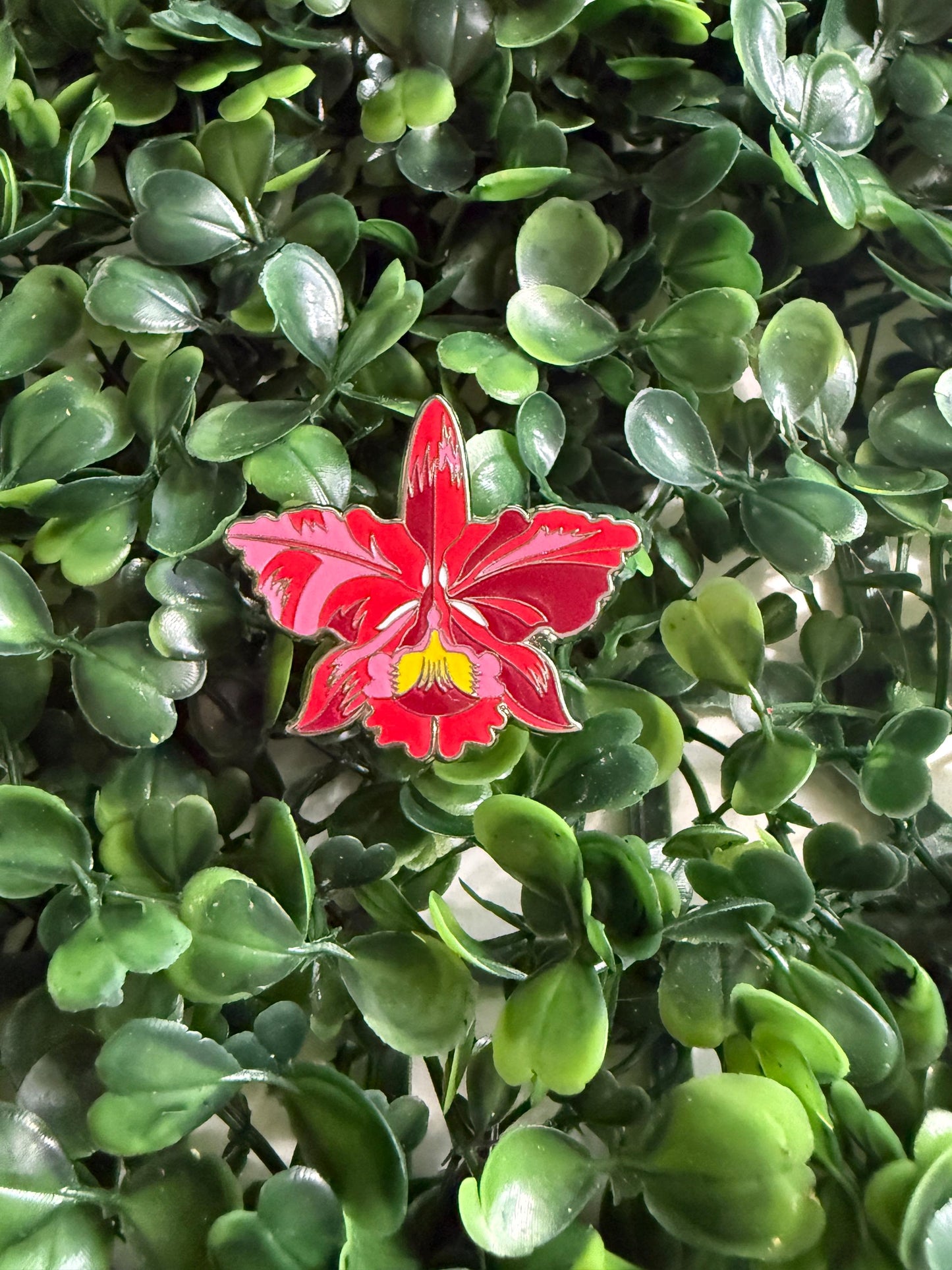 Plant Enamel Pin- Cattleya Rainbow Orchid Flower Enamel Pin • Floral Pin Collector Item • Orchid Charm • Pins and Badges
