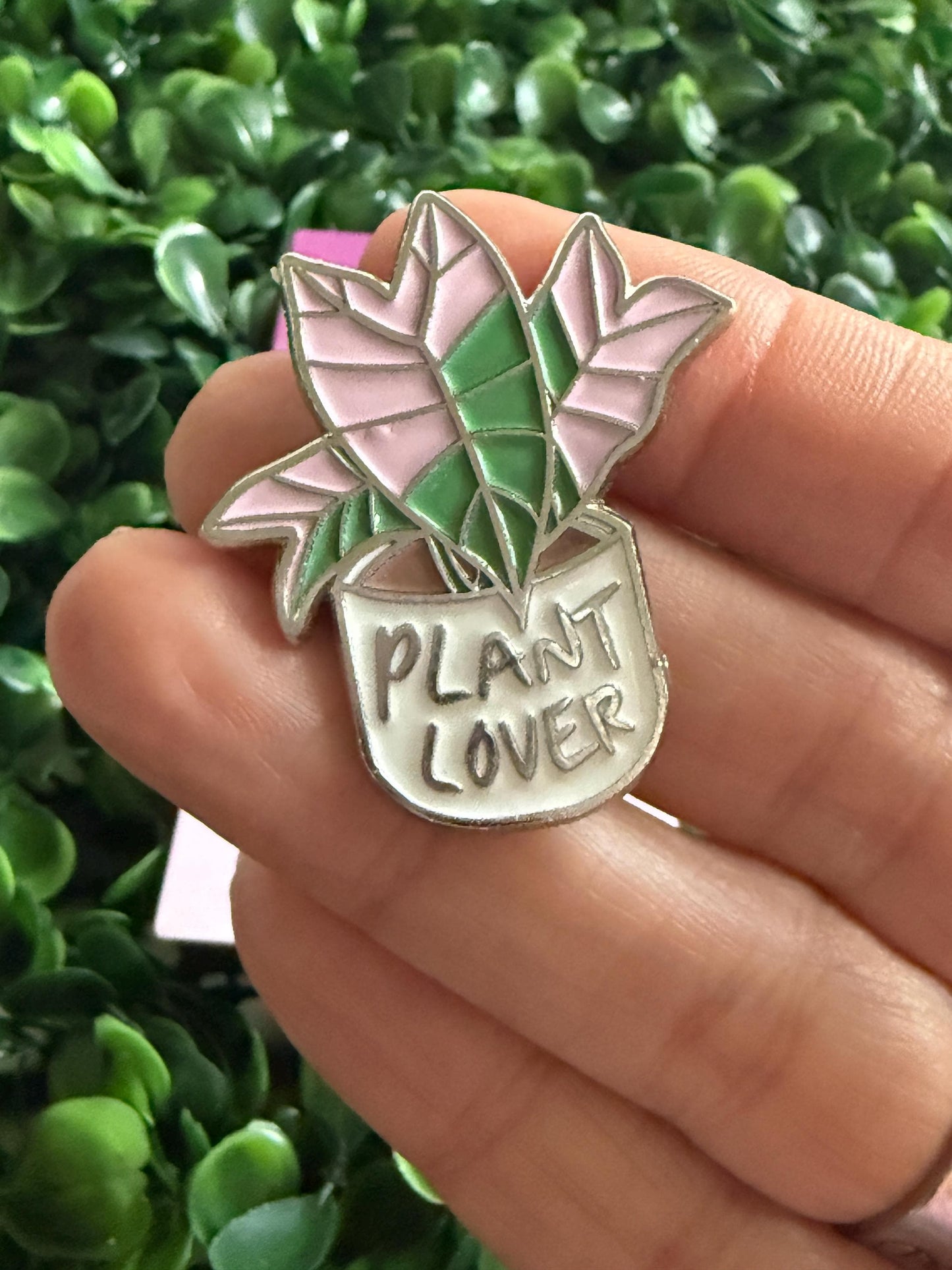 Plant Lover Pin- Alocasia Pink Nobilis Flower Enamel Pin β’ Floral Pin Collector Item β’ Orchid Charm β’ Pins and Badges