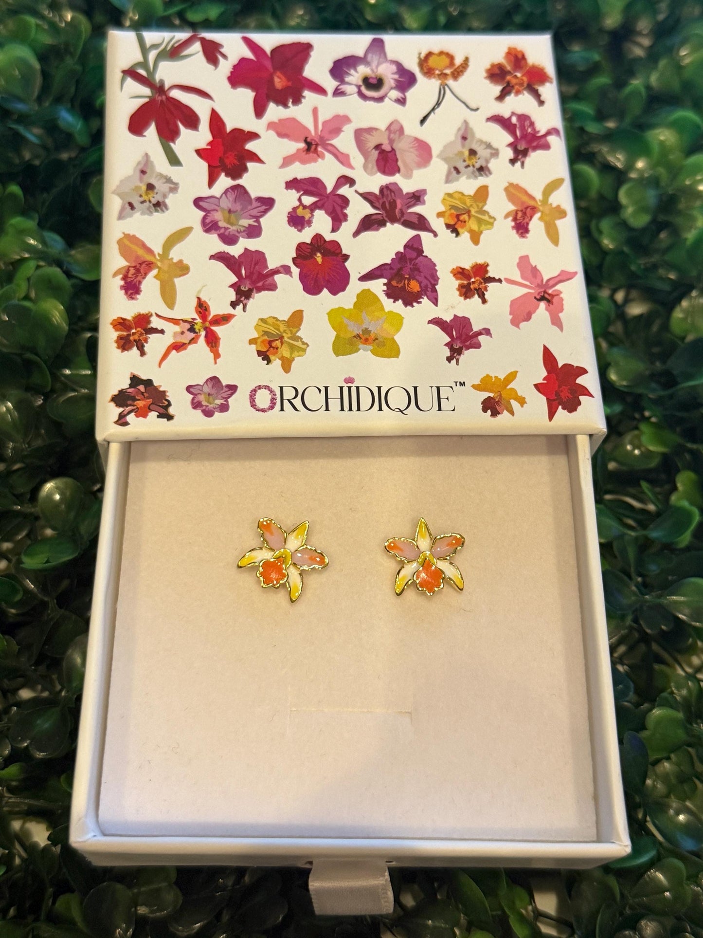 Cattleya Amazing Thailand-inspired Orchid Jewelry Set • 14k Gold Orchid Choker Necklace, Earrings, Ring • La Colombiana Inspired Collection
