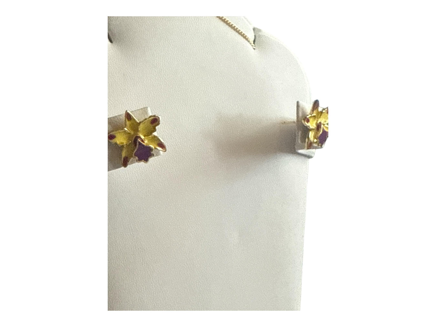Cattleya Pizzaz Orchid Jewelry Set β’ 14k Gold Orchid Choker Necklace β’ Orchid Earrings β’ Orchid Ring β’ La Colombiana Inspired Collection