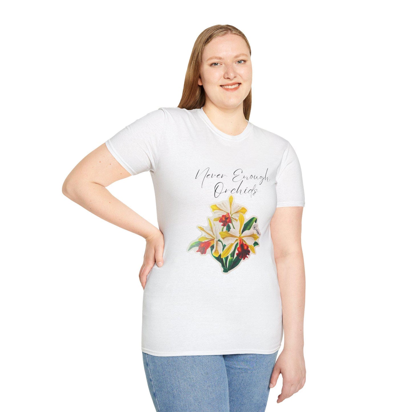 Never Enough Orchids T-Shirt, Floral Graphic Tee, Gift for Plant Lovers, Nature Lover Shirt, Birthday Gift, Spring Fashion