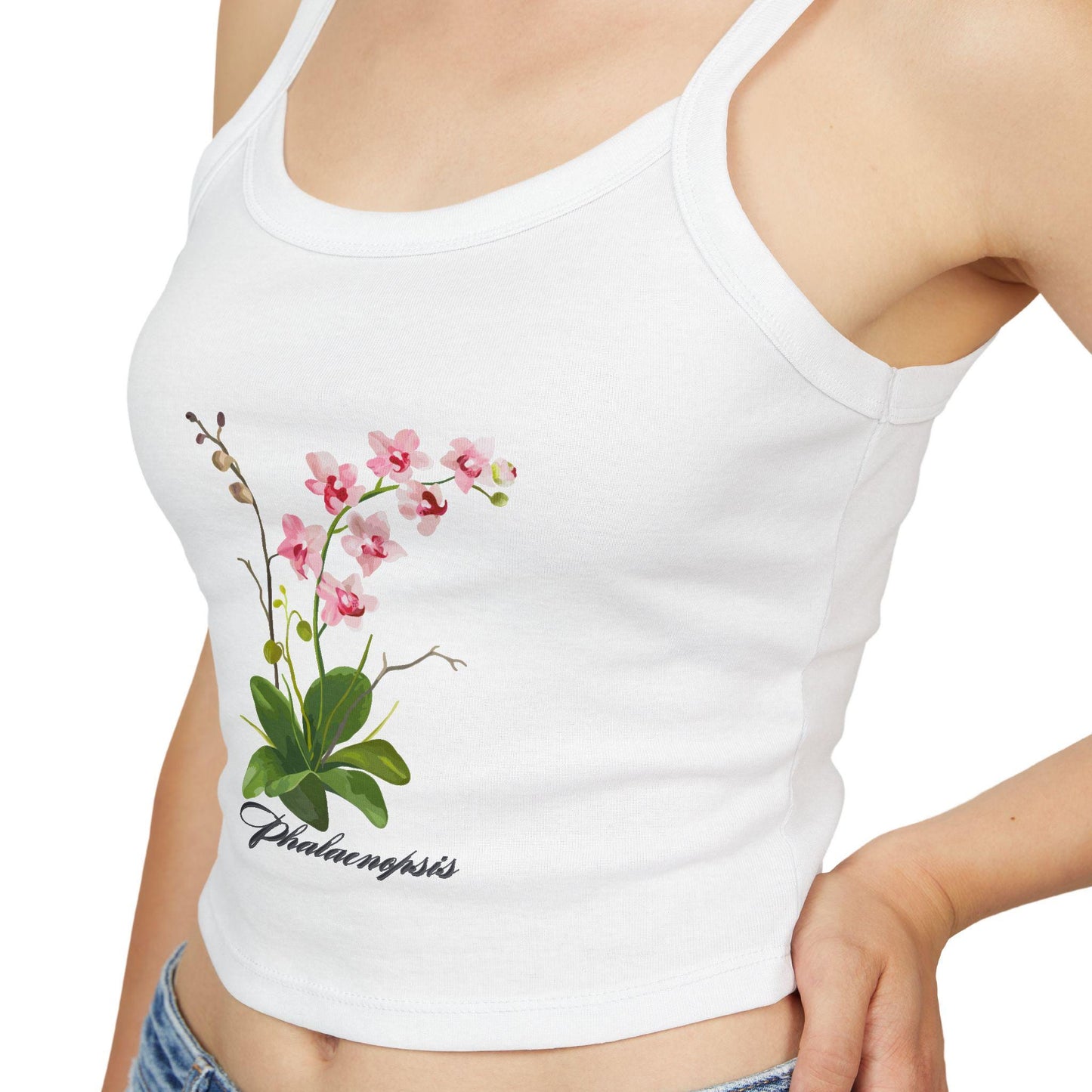 Floral Print Women's Spaghetti Strap Tank Top, Summer Top, Casual Wear, Beachwear, Gift for Her