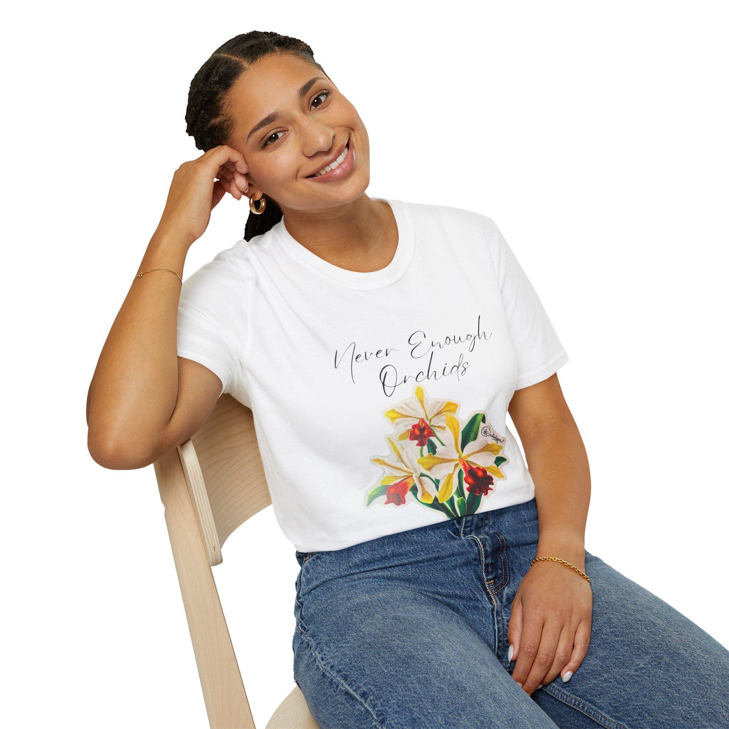 Never Enough Orchids T-Shirt, Floral Graphic Tee, Gift for Plant Lovers, Nature Lover Shirt, Birthday Gift, Spring Fashion