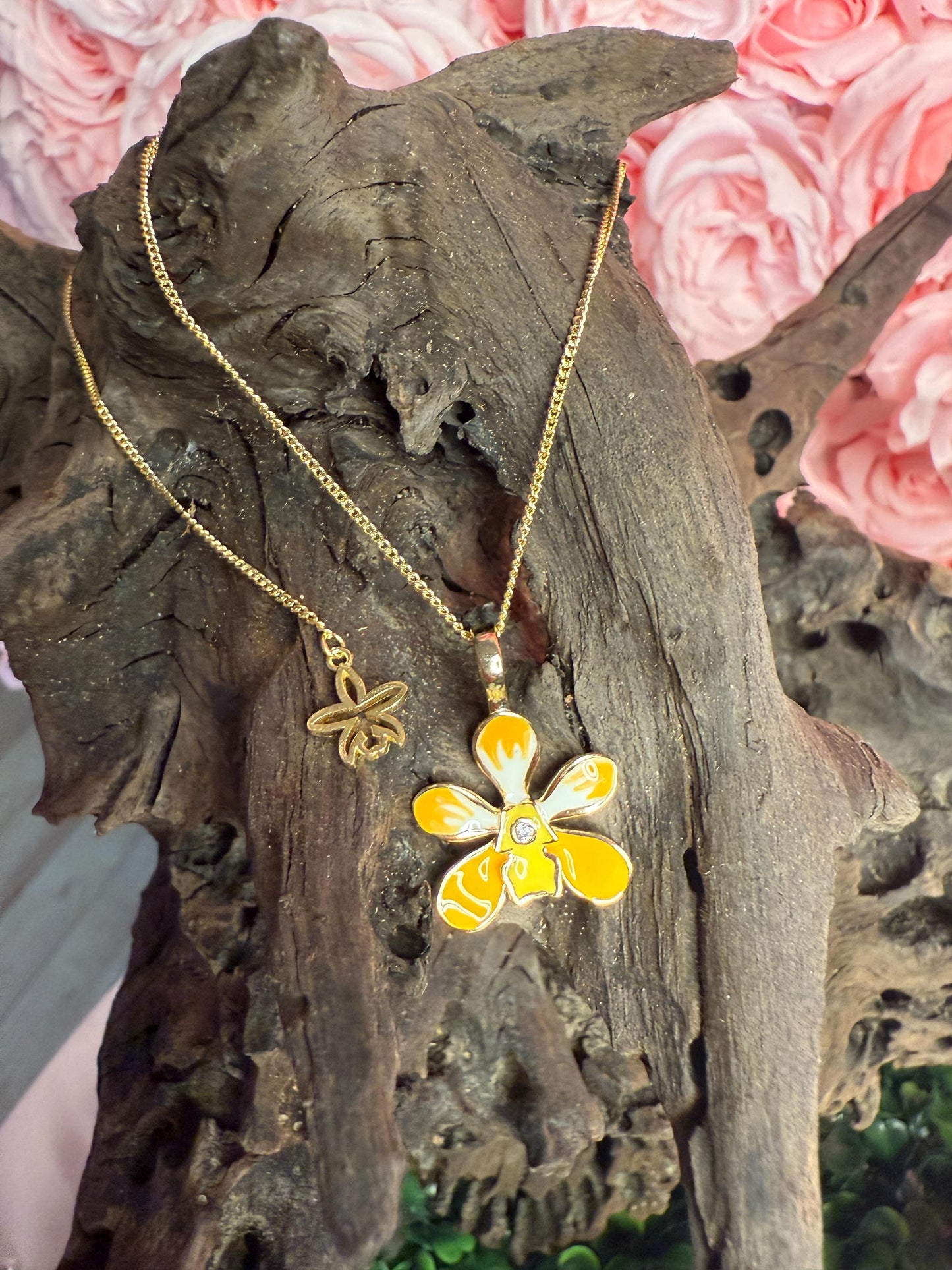 Vanda Butterfly Orchid Vanda Flower Pendant Jewelry • Vanda Muse Collection • Ring Gift for Her