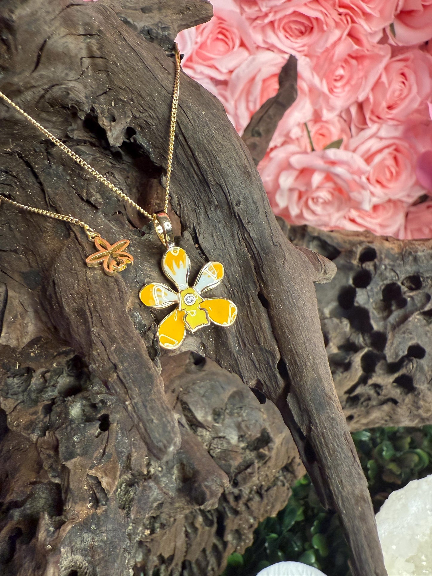 Vanda Butterfly Orchid Vanda Flower Pendant Jewelry • Vanda Muse Collection • Ring Gift for Her