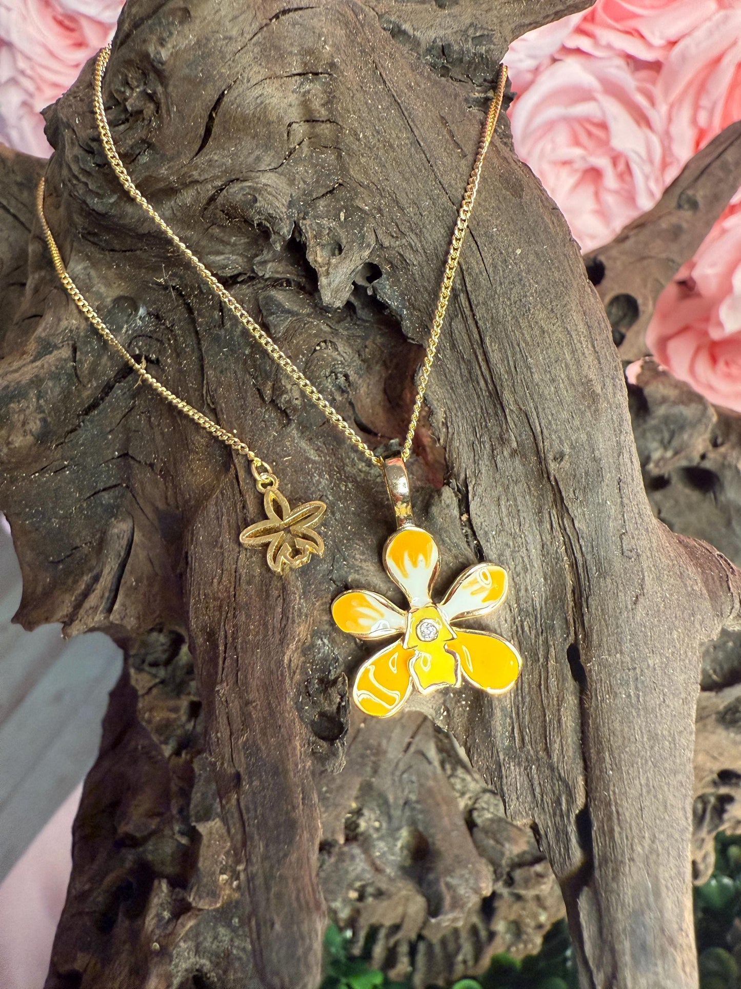 Vanda Butterfly Orchid Vanda Flower Pendant Jewelry • Vanda Muse Collection • Ring Gift for Her