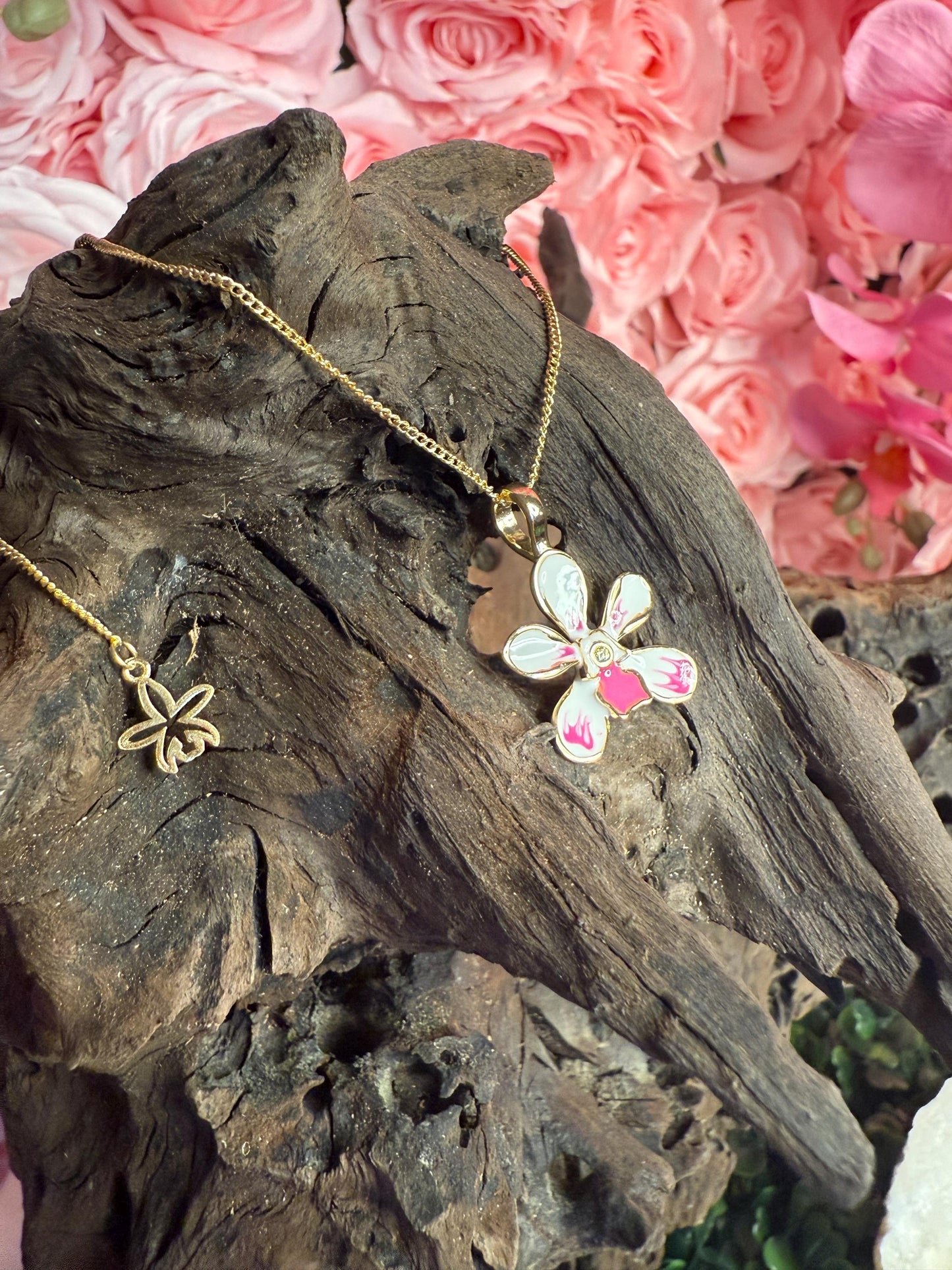 Vanda Luzonica-inspired Orchid Vanda Flower Pendant Jewelry • Vanda Muse Collection • Gift for Her