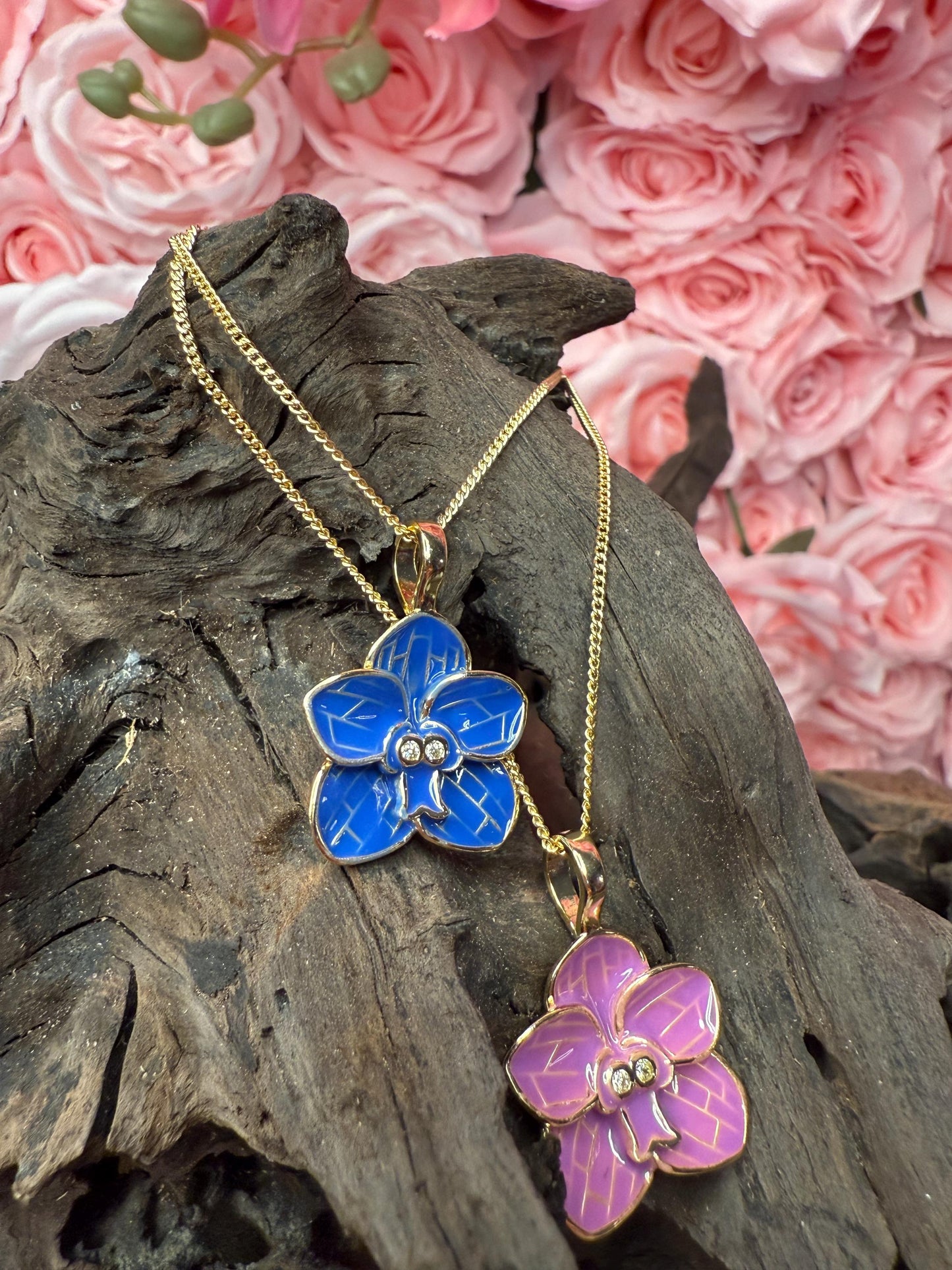 Blue or Purple Orchid Vanda Flower Jewelry โข Vanda Bloomers Collection โข Earrings, Pendant or Ring Gift for Her