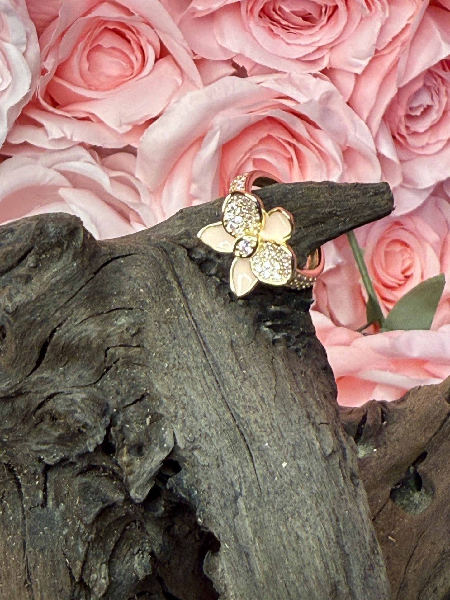 Baby Pink Phalaenopsis Orchid Flower Jewelry Set β’ Flowers Studs β’ Orchid Flower Pendant Necklace β’ Orchid Ring β’ Whispers Glow Collection