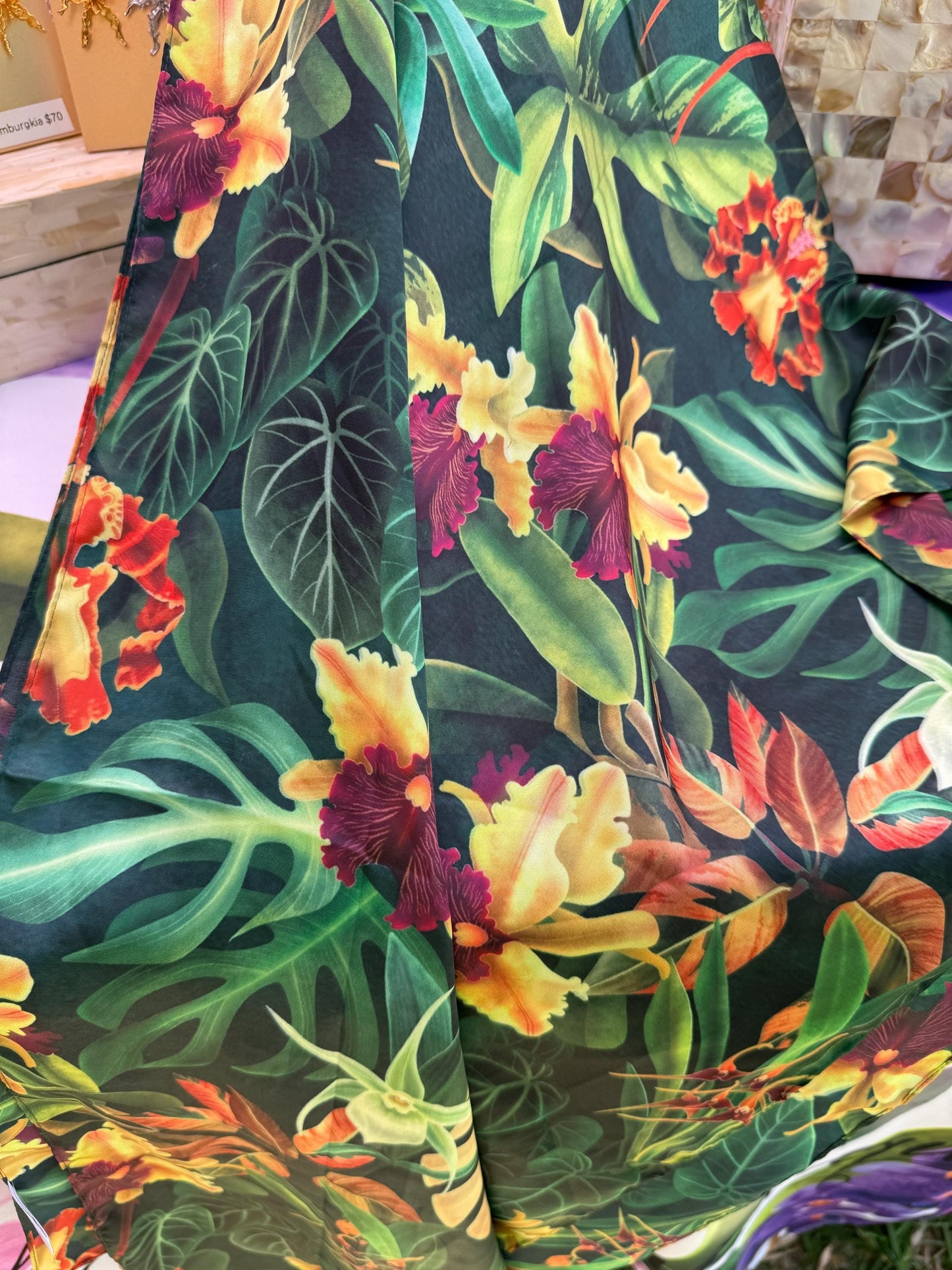 Orchidique Rare Plants Blooms Scarf