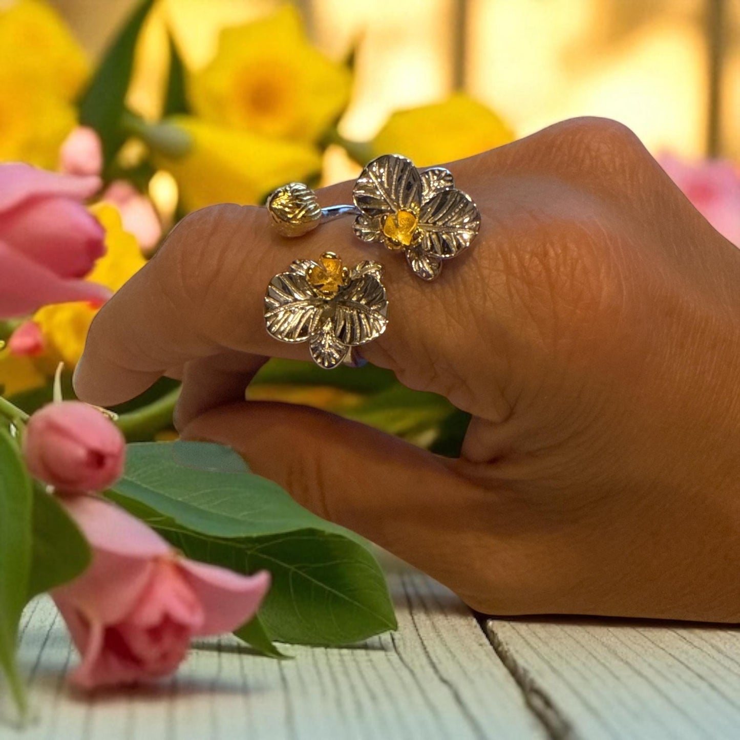 Orchid Phalaenopsis Flower Ring