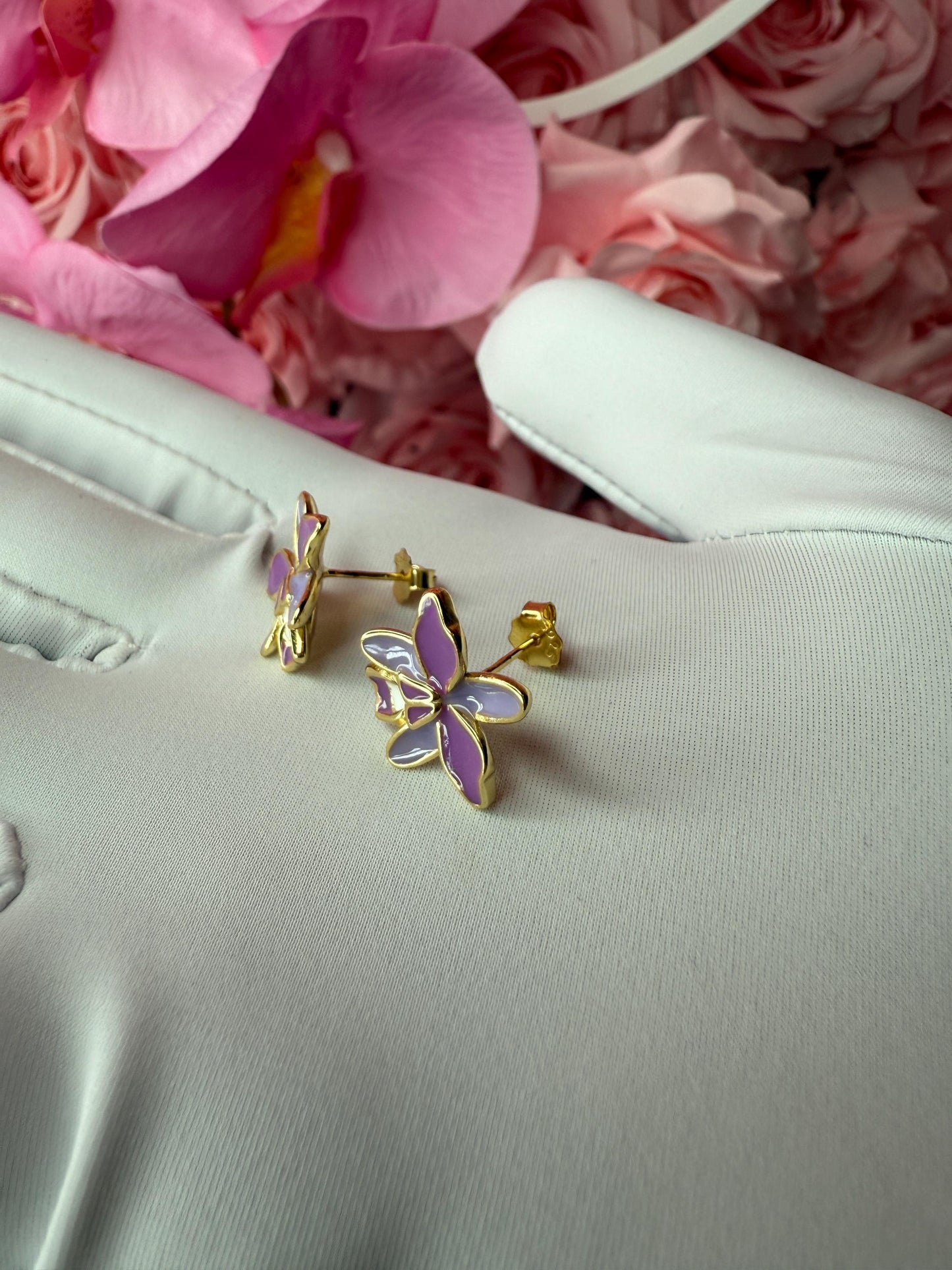 Orchid Jewelry Violecea Rubrea -inspired Pendant or Earrings