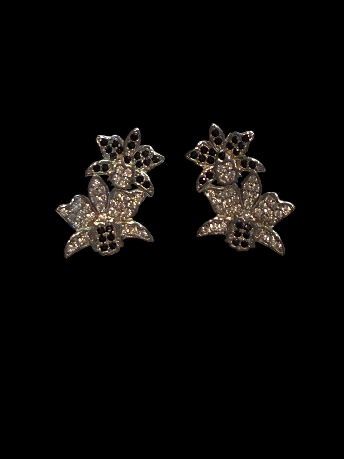 Shimmer Me Cattleya Soulmates Earrings, Pink and White Zircons