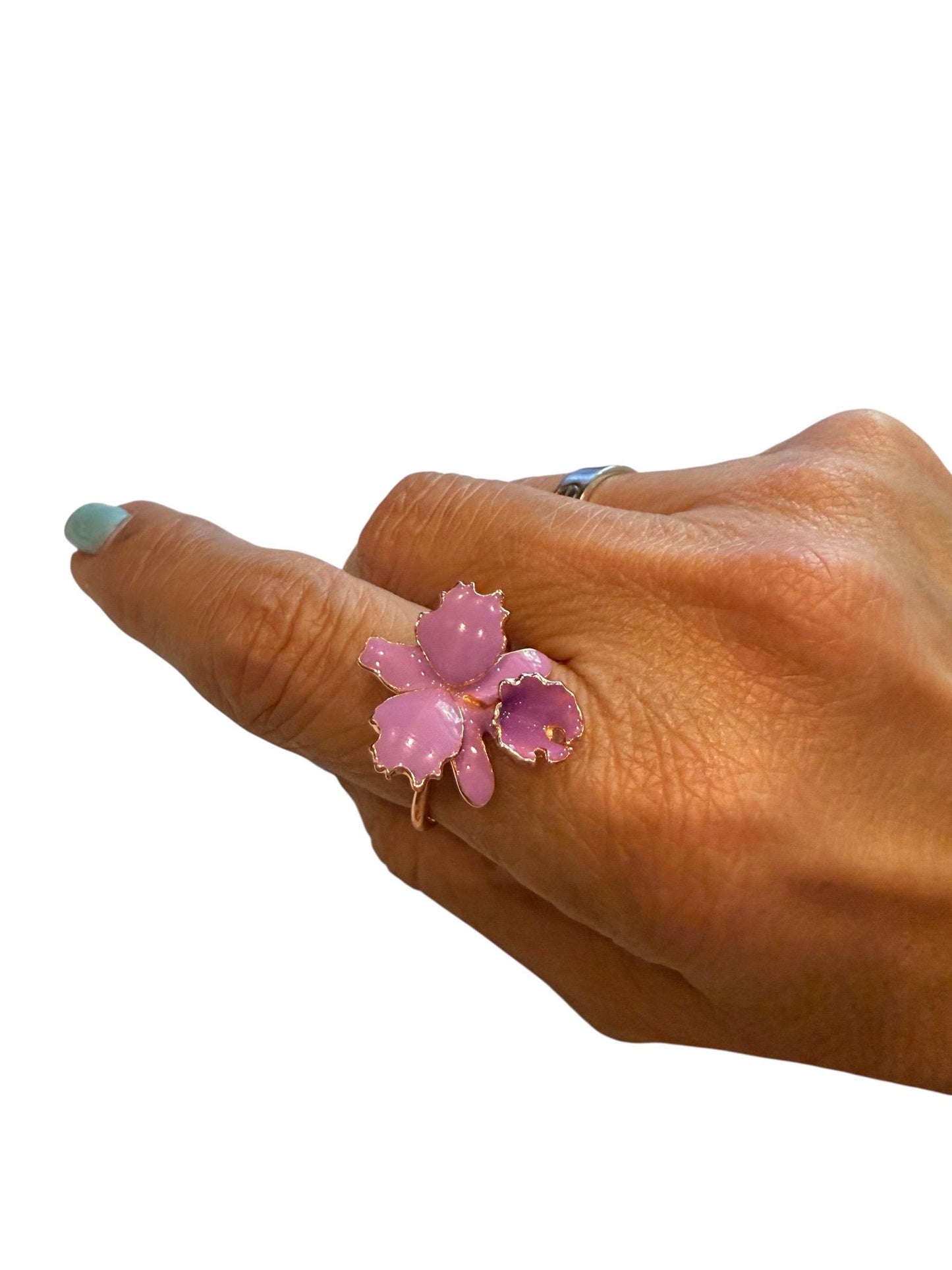 Cattleya Lavendar Dowiana Orchid Ring • Dowiana- inspired Orchid Ring • Orchid Jewelry • Mothers Day Gift