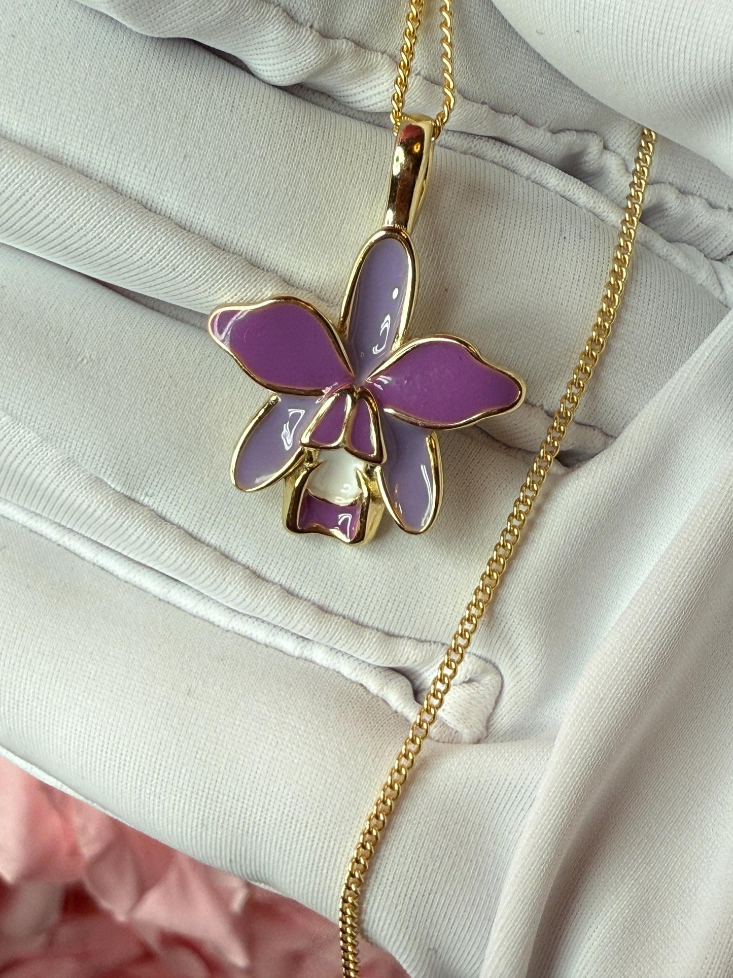 Orchid Jewelry Violecea Rubrea -inspired Pendant or Earrings
