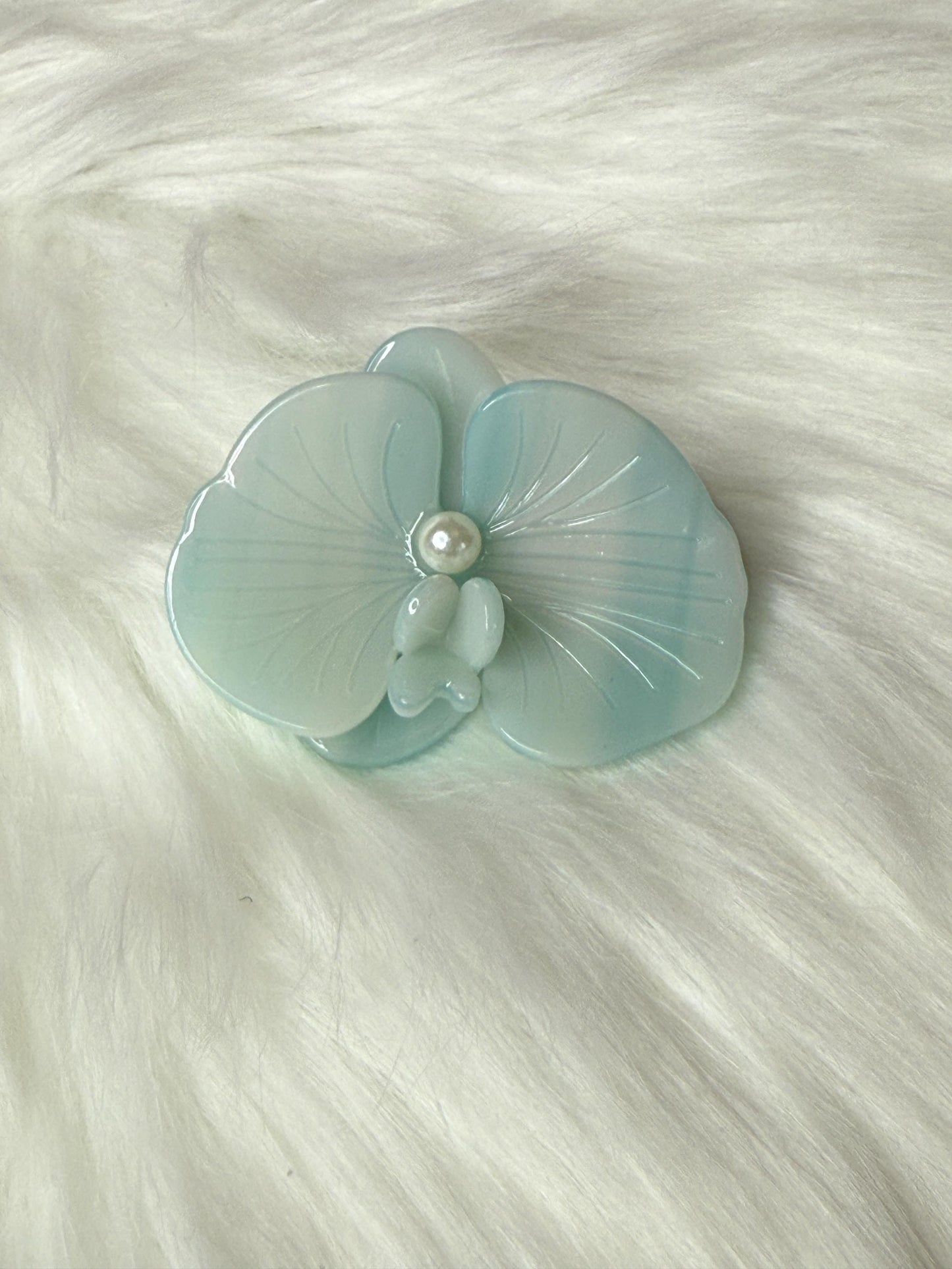Orchid Hair Barrette • Blue Orchid Hair Clip • Wedding Hair Piece • Tropical Clip • Joyeria de Orquídeas