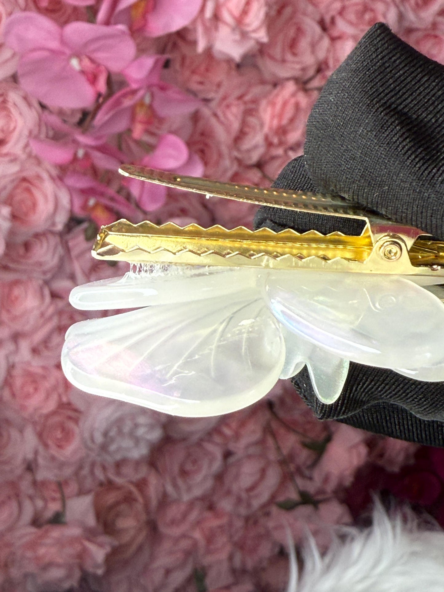 Orchid Hair Barrette • Clear Lavendar Iridescence Orchid Hair Clip • Wedding Hair Piece • Tropical Clip • Joyeria de Orquídeas