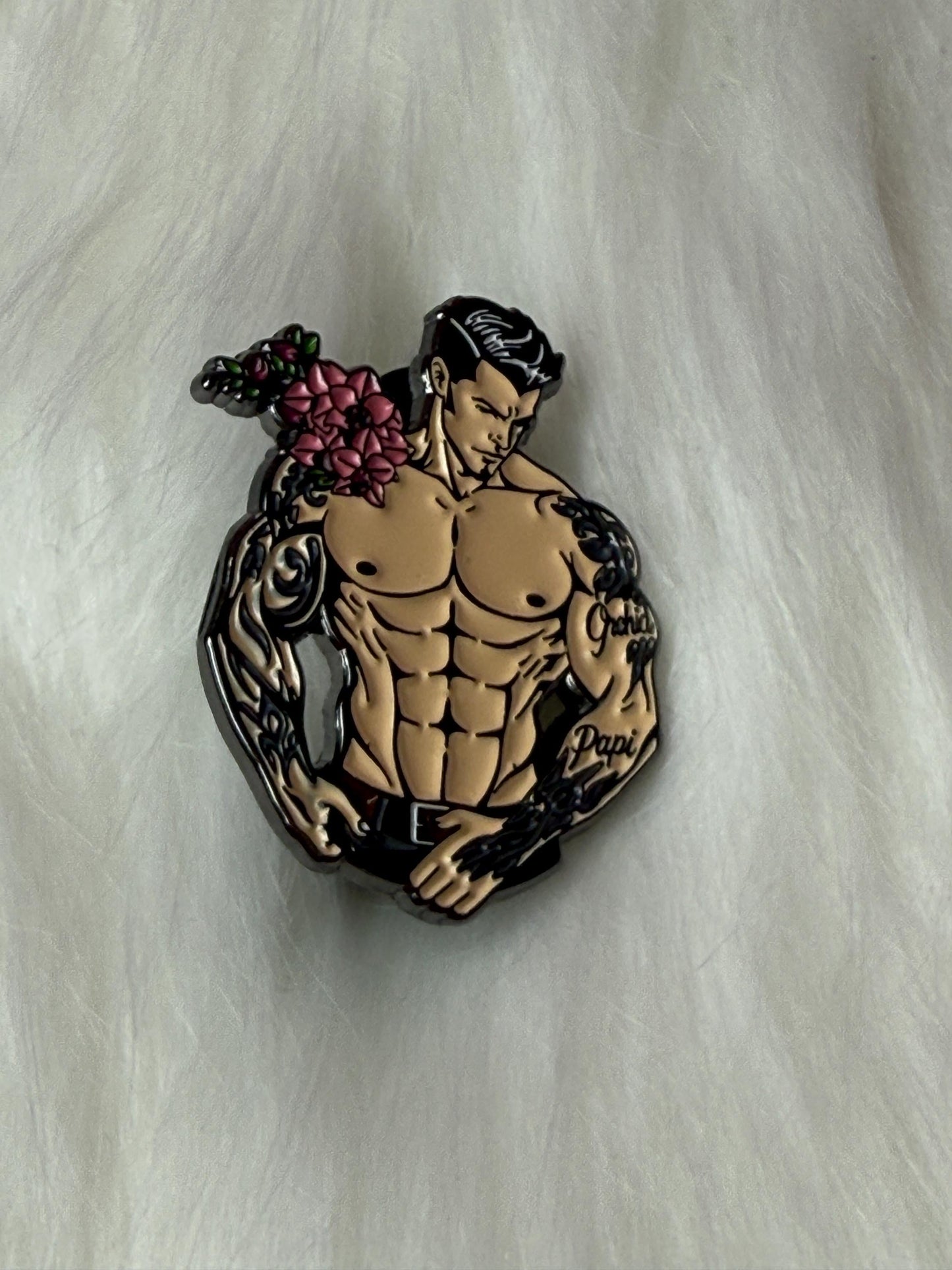Orchid Muscle Man Papi Pin - Orchid Papi Pin Brooch