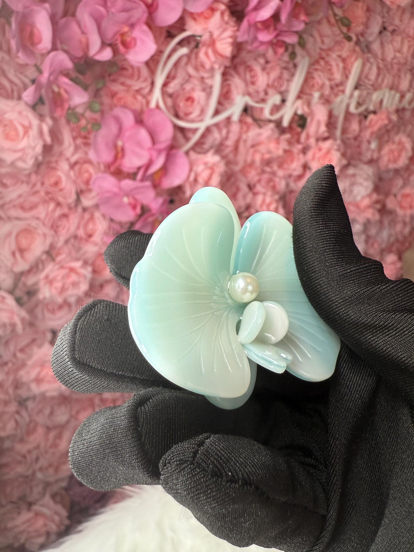 Orchid Hair Barrette • Blue Orchid Hair Clip • Wedding Hair Piece • Tropical Clip • Joyeria de Orquídeas