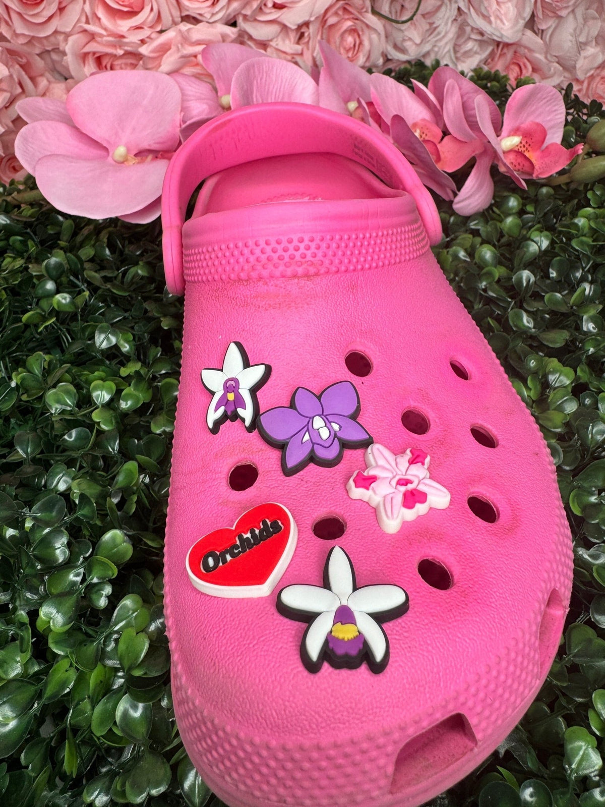 I Love Orchids Heart Shoe Charm — Orchidique view 9