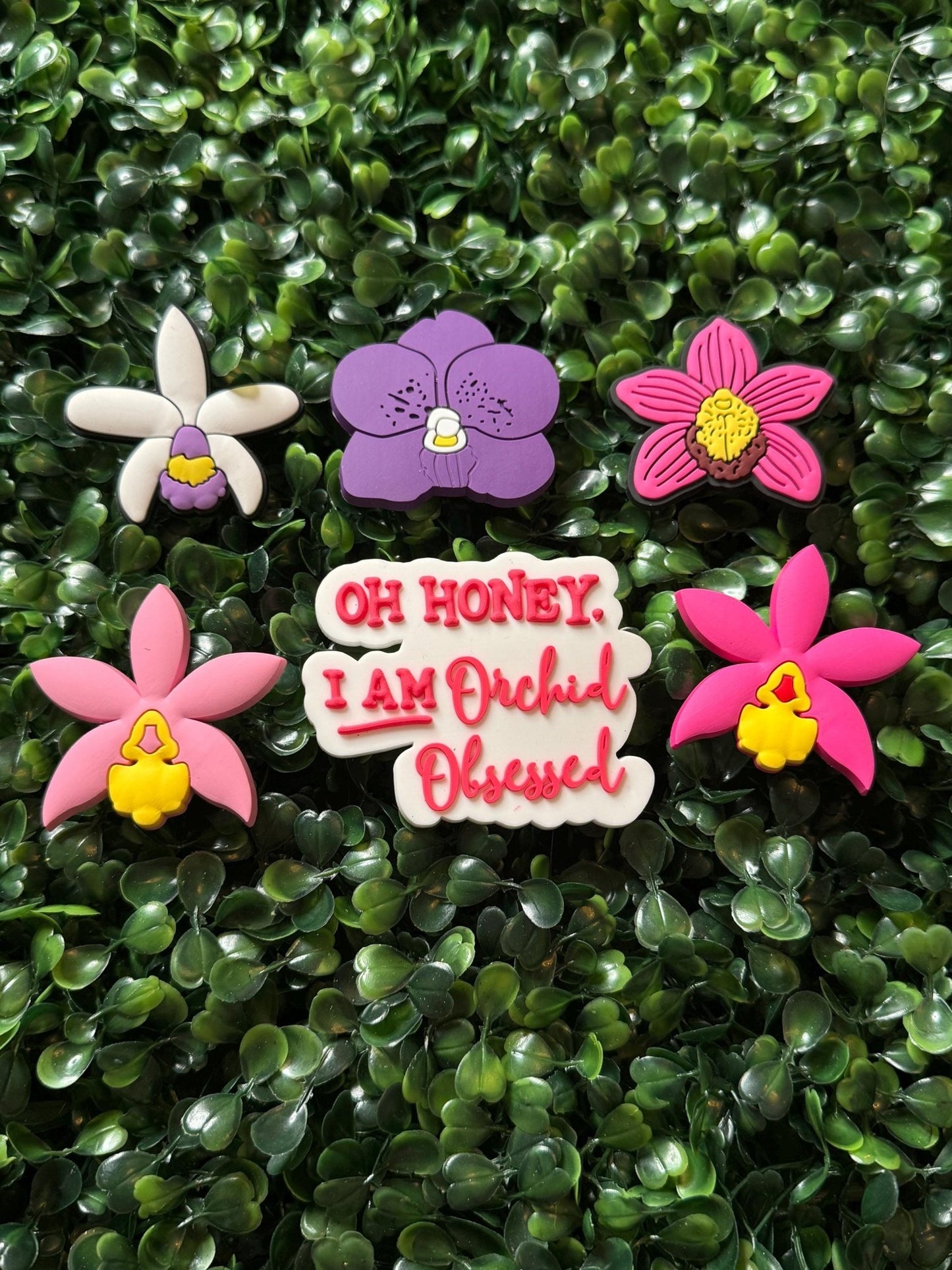 Oh Honey, I'm Orchid Obsessed - Bogg compatible Charms: Orchid Edition - Orchid Charms for Purses - Orchidique