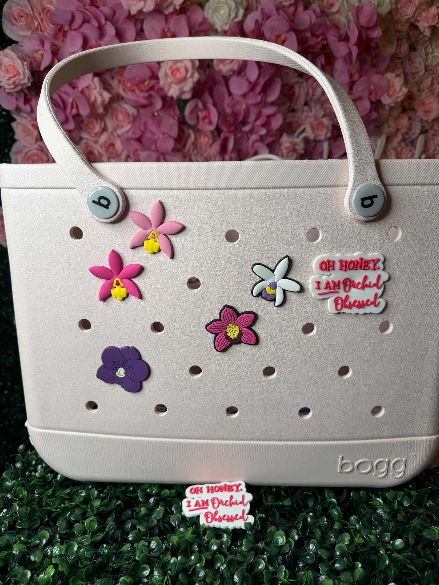 Oh Honey, I'm Orchid Obsessed - Bogg compatible Charms: Orchid Edition - Orchid Charms for Purses - Orchidique