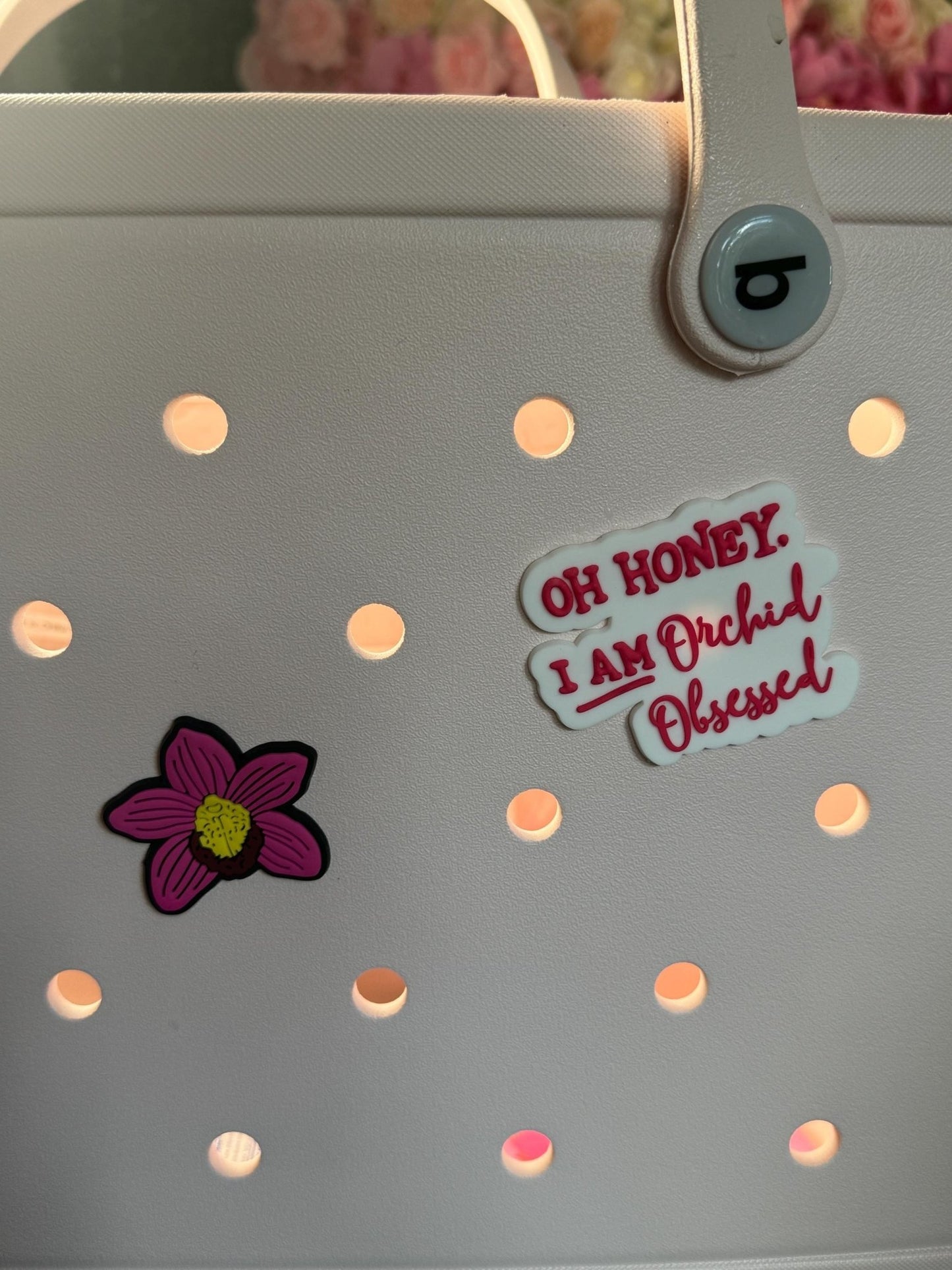 Oh Honey, I'm Orchid Obsessed - Bogg compatible Charms: Orchid Edition - Orchid Charms for Purses - Orchidique