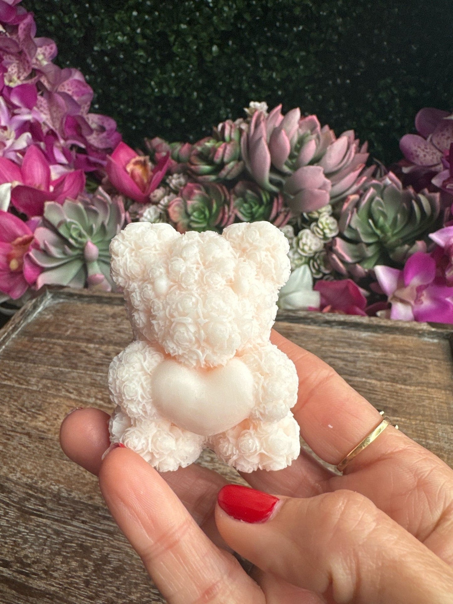 Orchid - Scented Mini Rose Bear Soap Party Favors • Luxury Gift • Unique Soap Favors - Orchidique