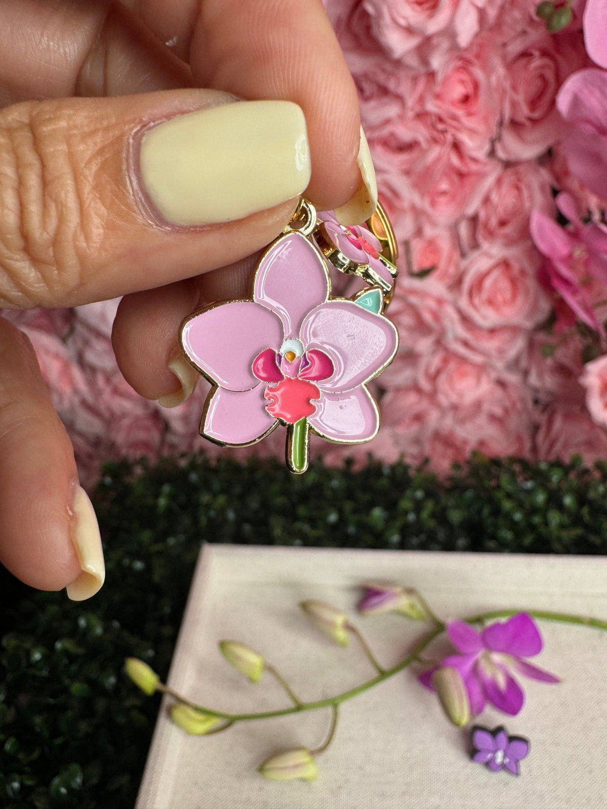 Phalaenopsis Inspired from my Cutie Angel Orchid Keychain • Orchid Keychain • Pink Orchid Keychain • Orchid Jewelry • Orchid Gift - Orchidique