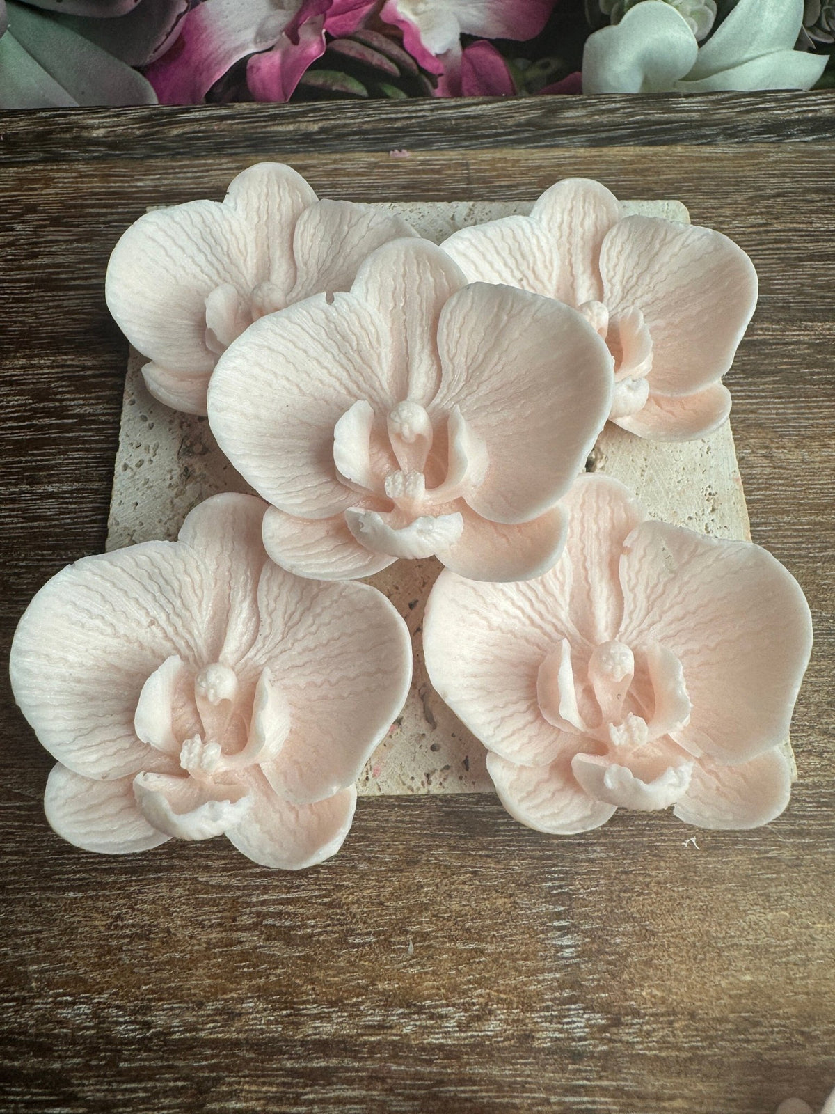 Phalaenopsis Orchid Soap β’ Handmade Floral Soap Bars β’ Unique Bridal Favors & Gifts for Orchid Lovers - Orchidique