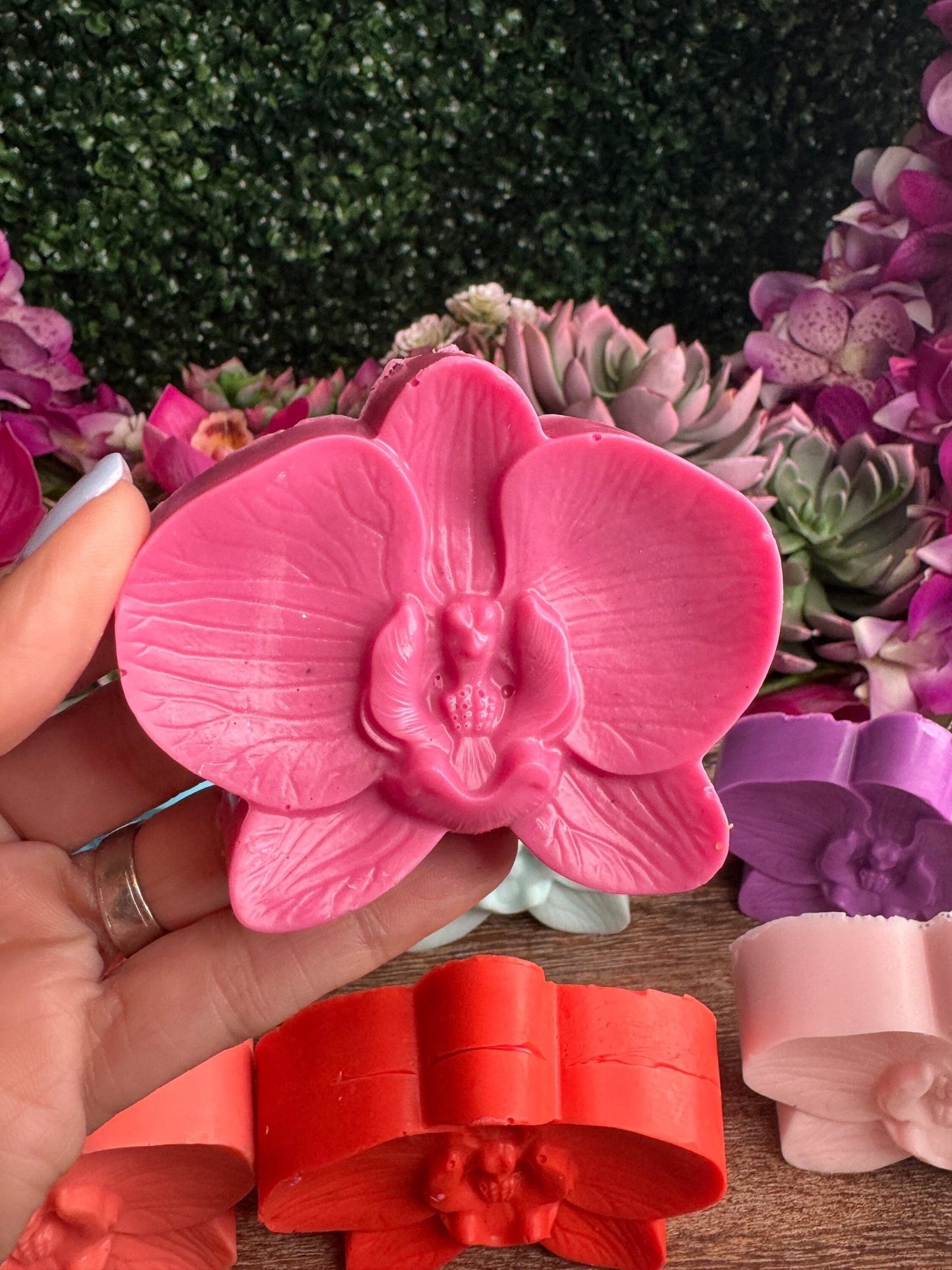 Phalaenopsis Orchid Soap β’ Handmade Floral Soap Bars β’ Unique Bridal Favors & Gifts for Orchid Lovers - Orchidique