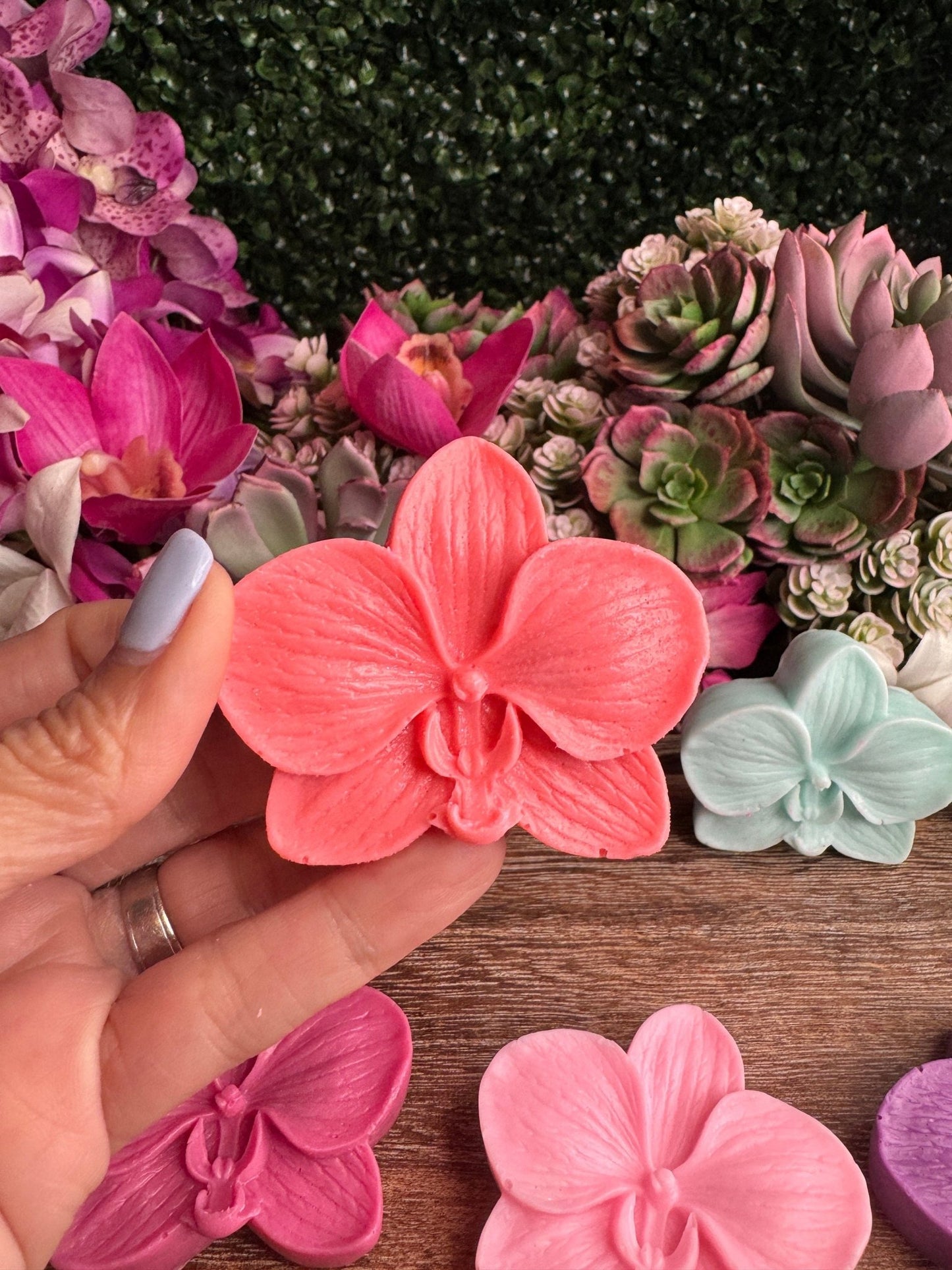 Phalaenopsis Orchid Soap β’ Handmade Floral Soap Bars β’ Unique Bridal Favors & Gifts for Orchid Lovers - Orchidique