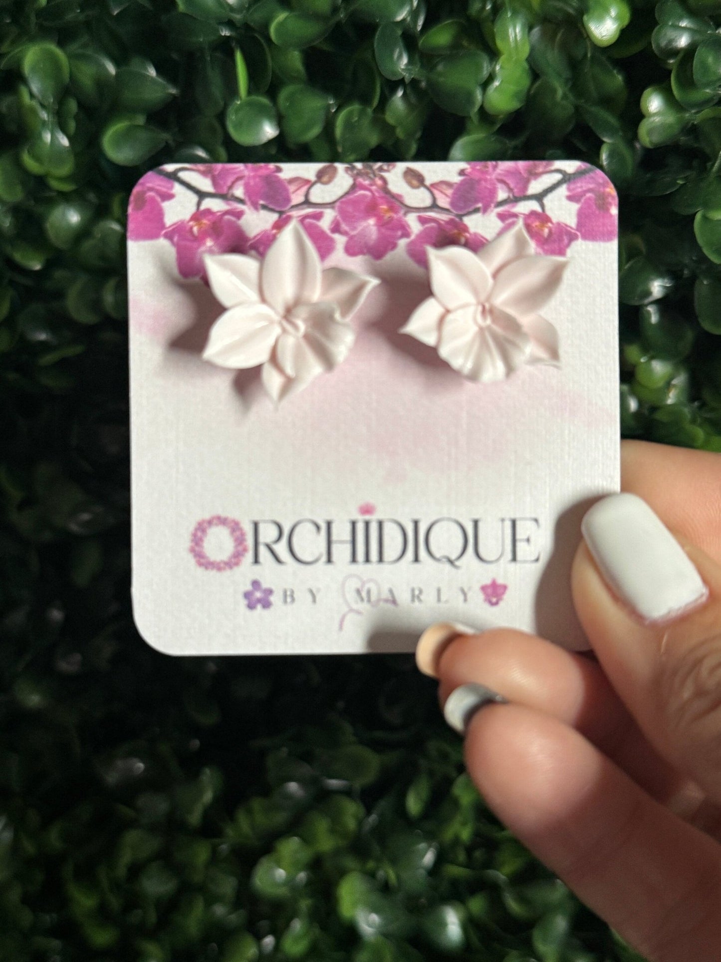 Pink Orchid Flower Earrings • Delicate Floral Jewelry • Unique Gift for Her • Wedding Jewelry • Flower Earrings - Orchidique