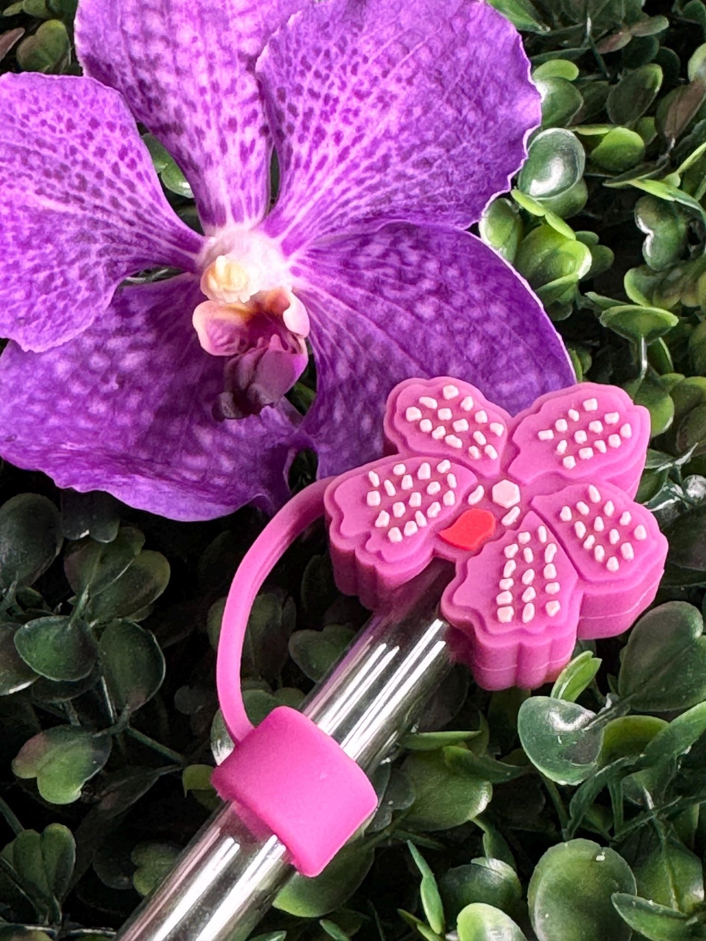 Vanda Orchid Straw Topper • Orchid Flower Toppers • Straw Toppers • Orchid Flower Toppers - Orchidique
