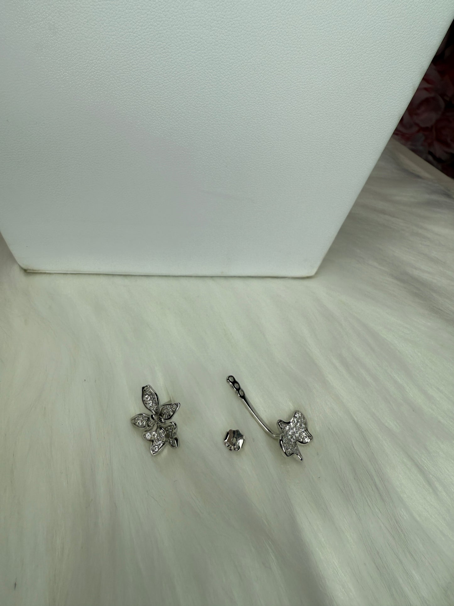 Tolumnia Orchid Stud Earrings • Convertible Earring Jacket • Two-Way Design Earrings