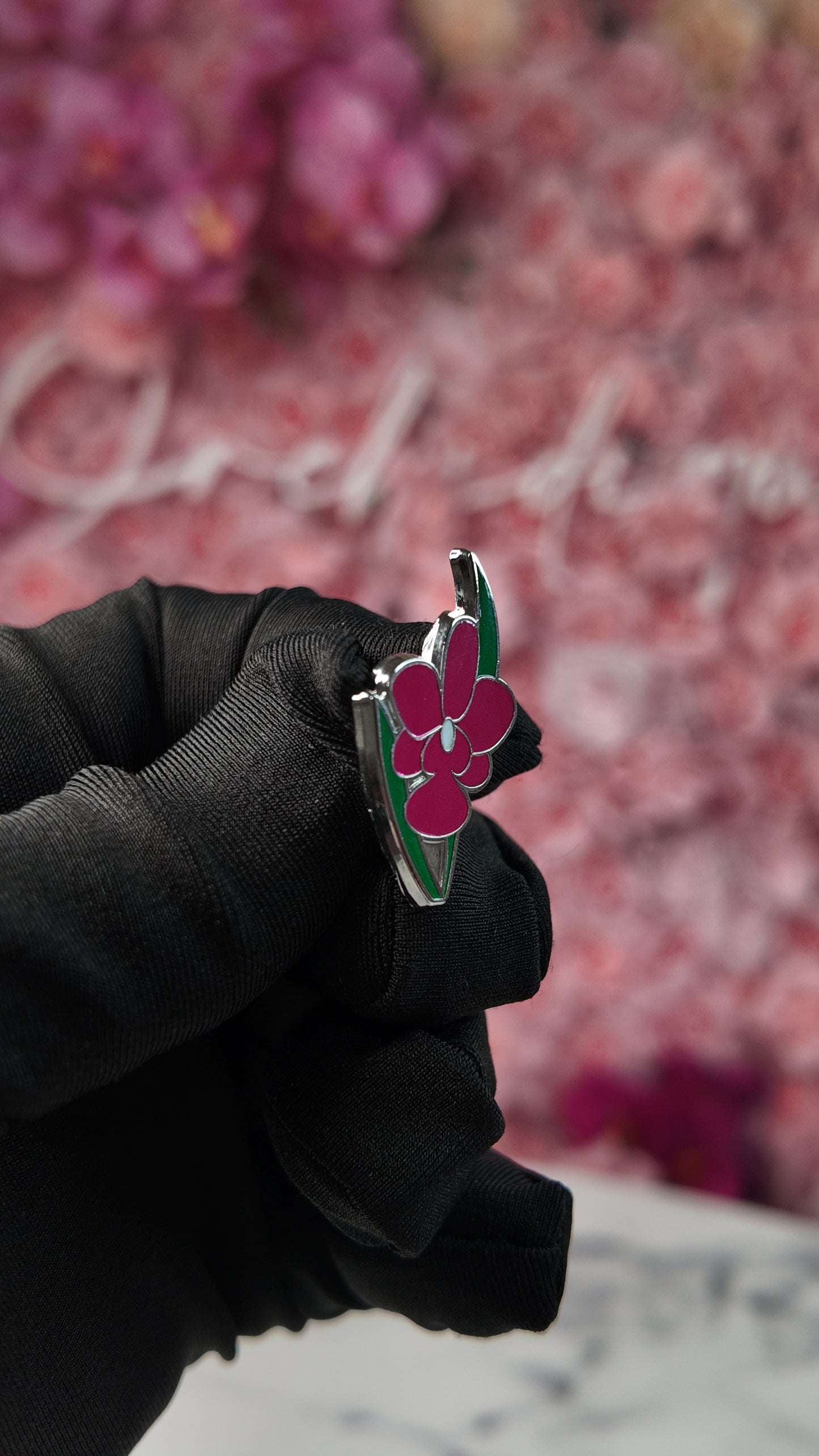 Cattleya Walkeriana Orchid Plant Enamel Pin