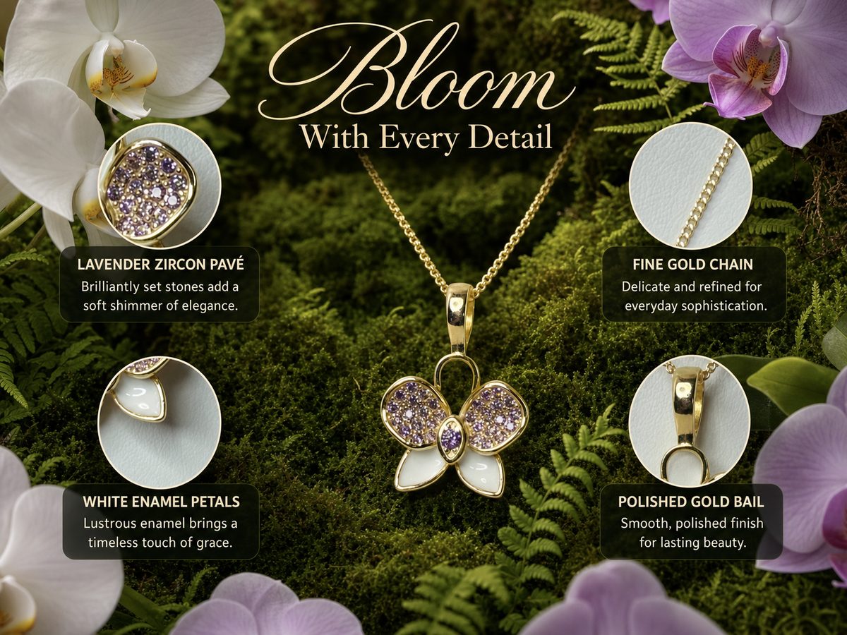 Whispers Glow Collection : White- Lavender Phalaenopsis Orchid Set - Orchidique