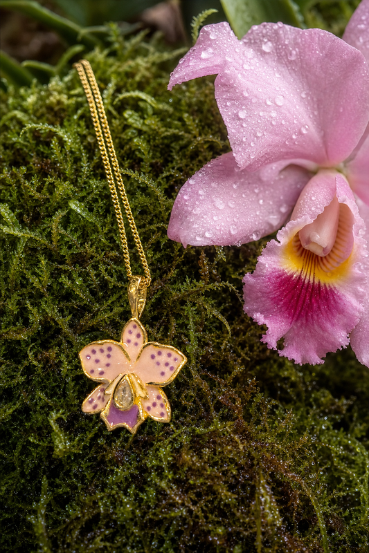 The Hawaiian Collection: Brassolaeliocattleya- inspired Orchid Earrings • Lavender Cattleya Earrings