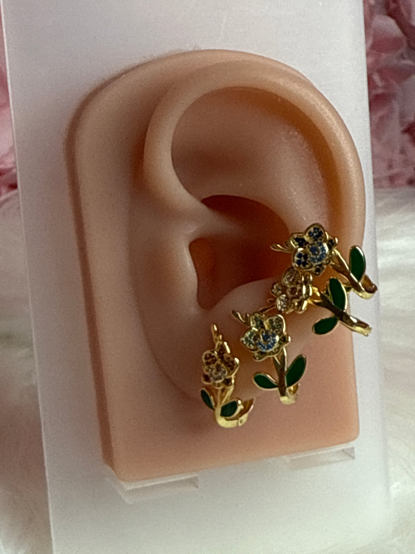 Falena Orchid Collection: Phalaenopsis Orchid Earrings with Leaf