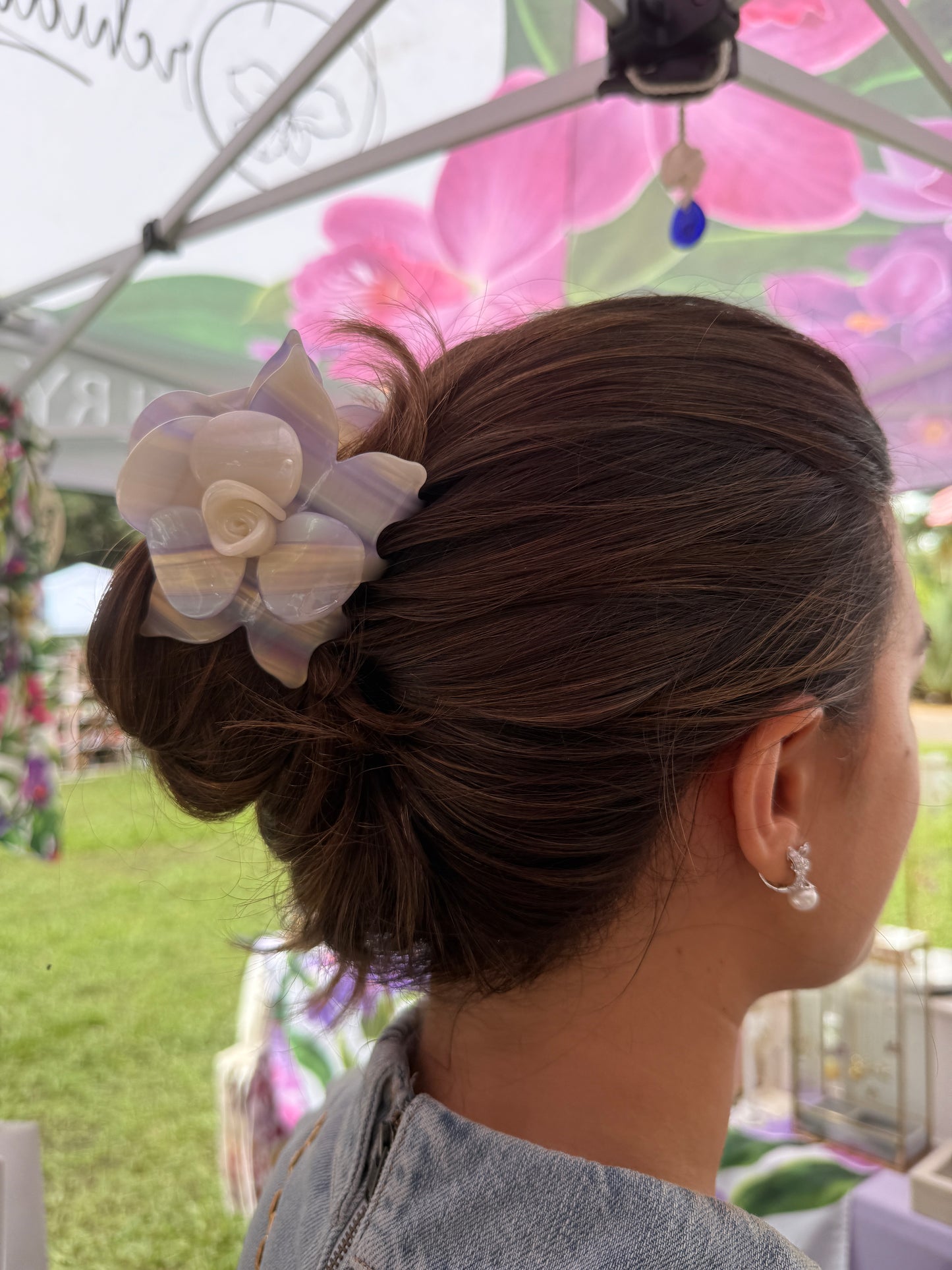 Orchid Hair Claw • Nude Orchid Hair Claw Clip