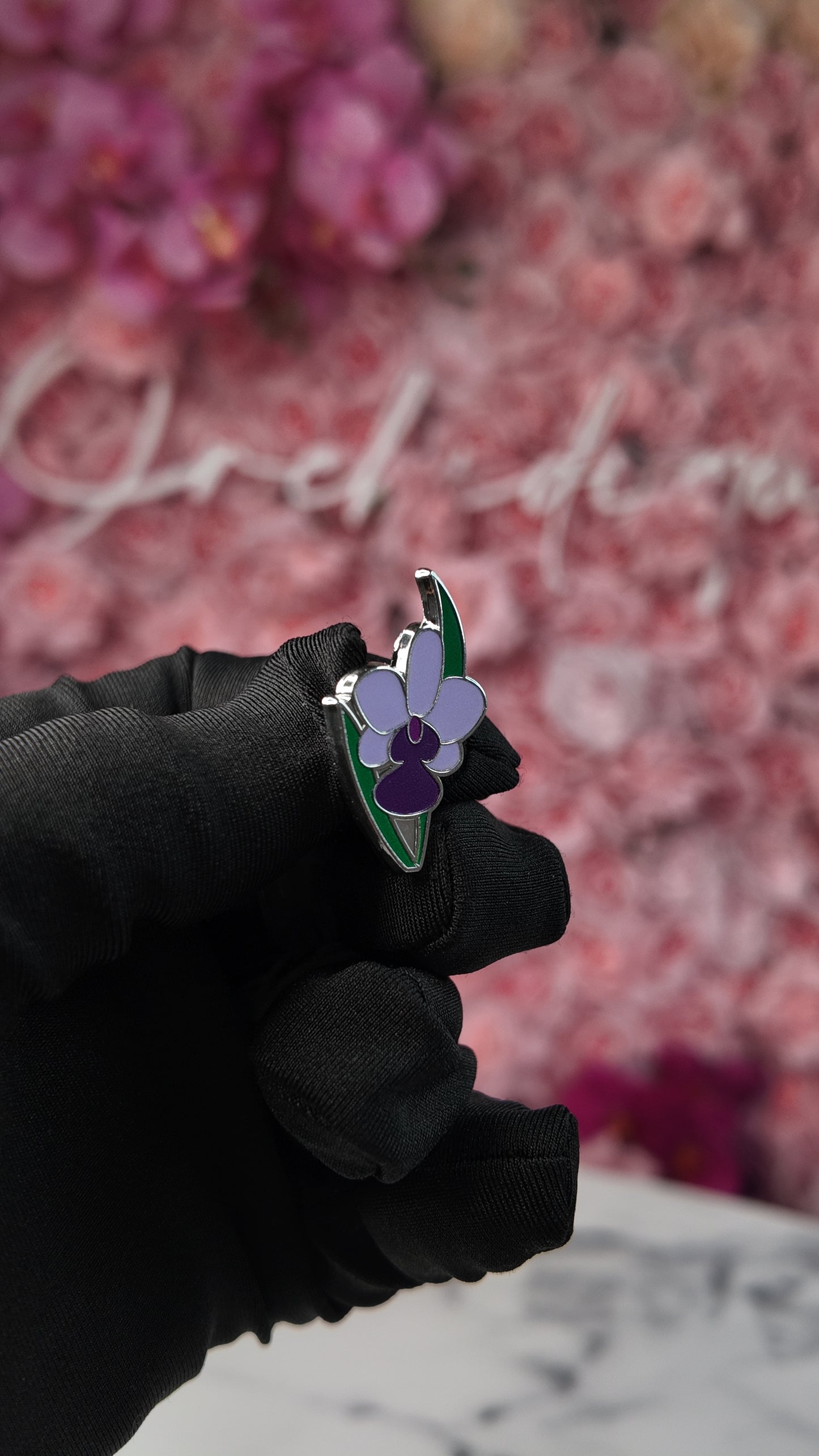 Cattleya Walkeriana Orchid Plant Enamel Pin