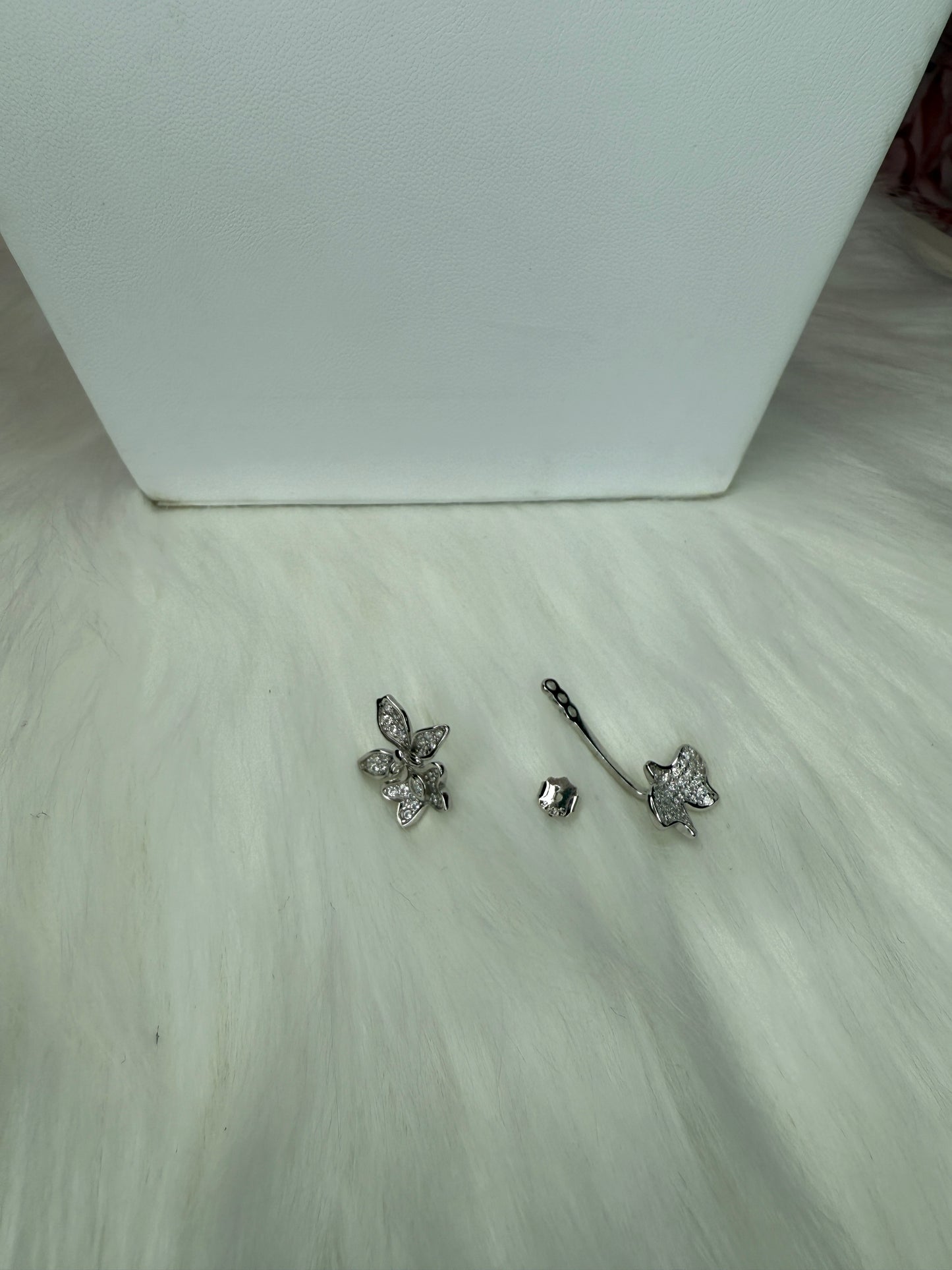Tolumnia Orchid Stud Earrings • Convertible Earring Jacket • Two-Way Design Earrings