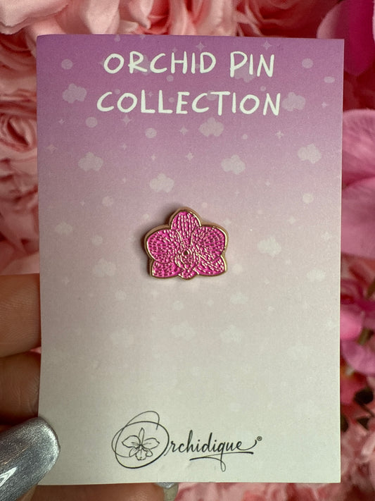 Mini Phalaenopsis - inspired Orchid Flower Enamel Pin