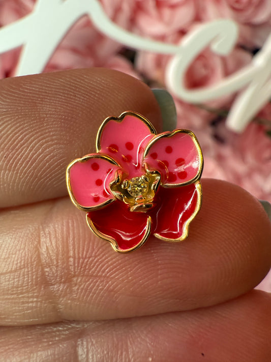 Vanda Dotted Delights Collection: Red and Pink Magic inspired Vanda Earrings
