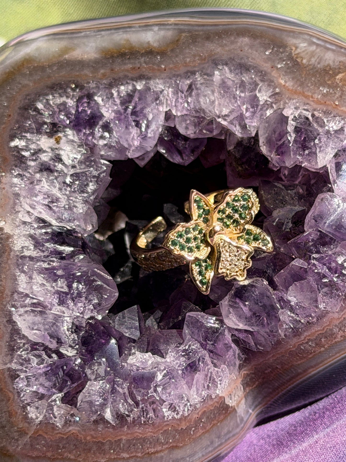 CattaLuisa Collection of Rings- Cattleya Flower Ring - Orchidique