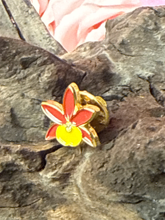 Mini Broughtonia Orchid Enamel Pin Collection